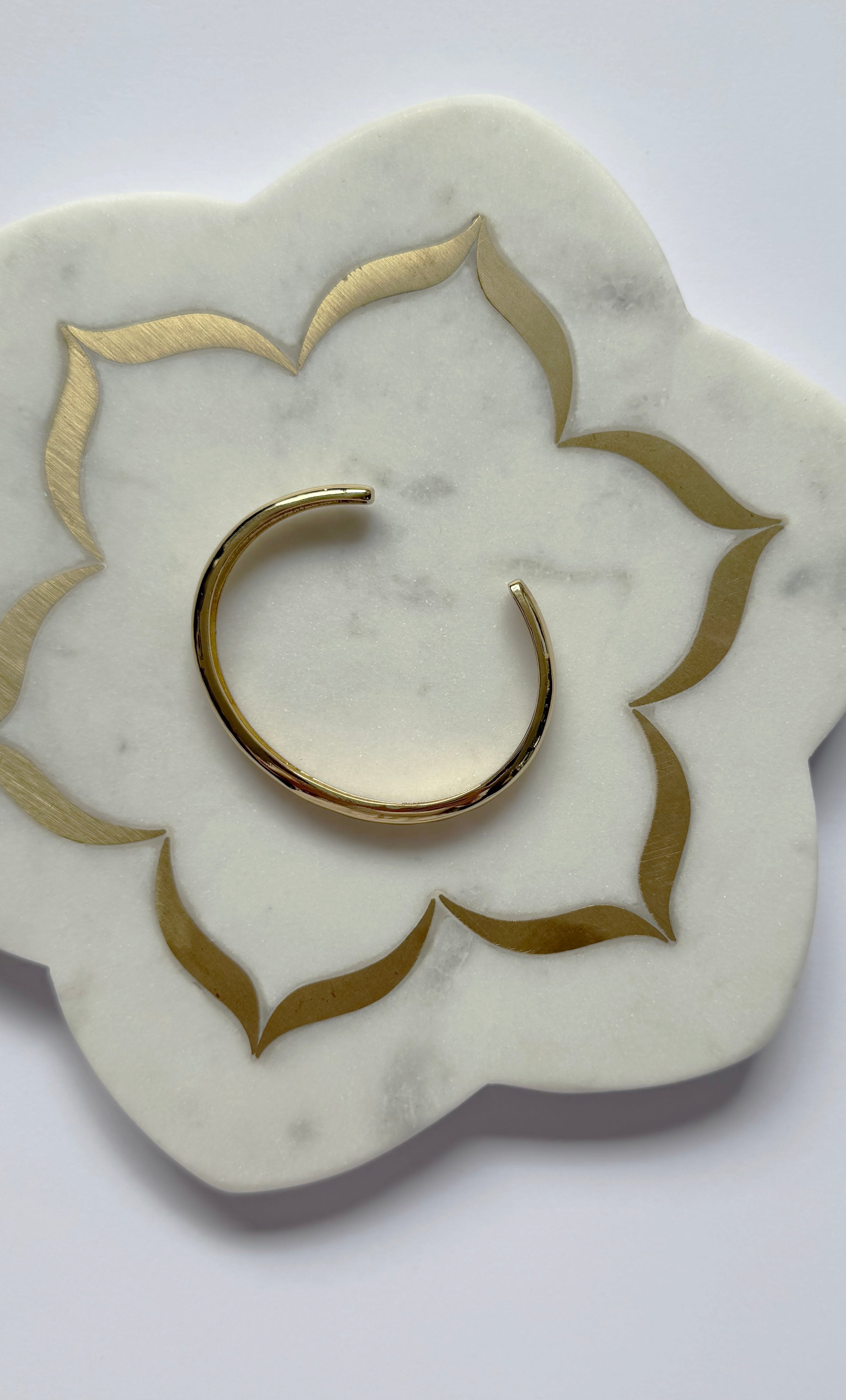 Pink Stone Cuff - Gold-Fill Adjustable Bracelet | Tunik