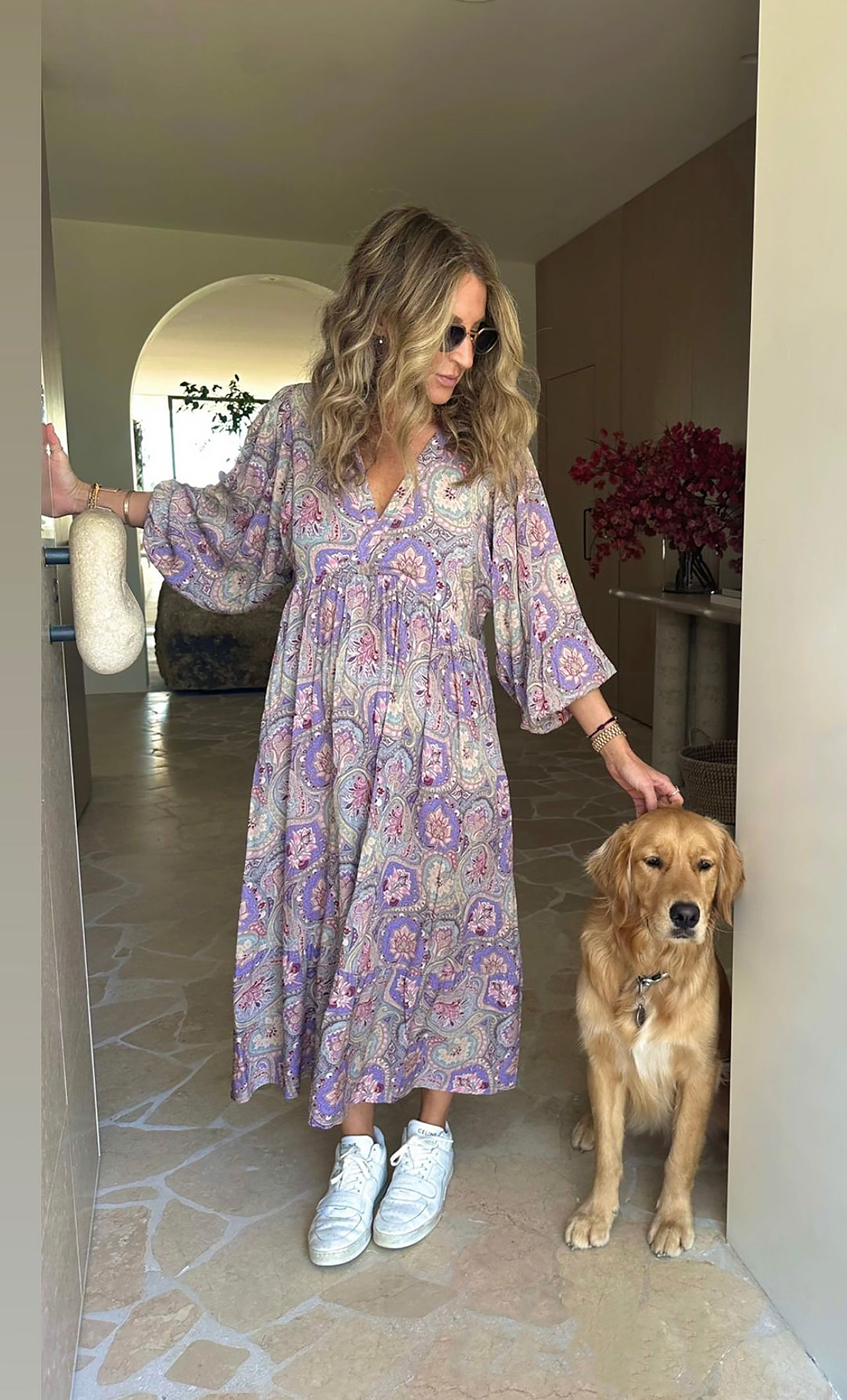 Harper Midi Dress – Pastel Paisley Print in Crinkle Viscose | Tunik Australia