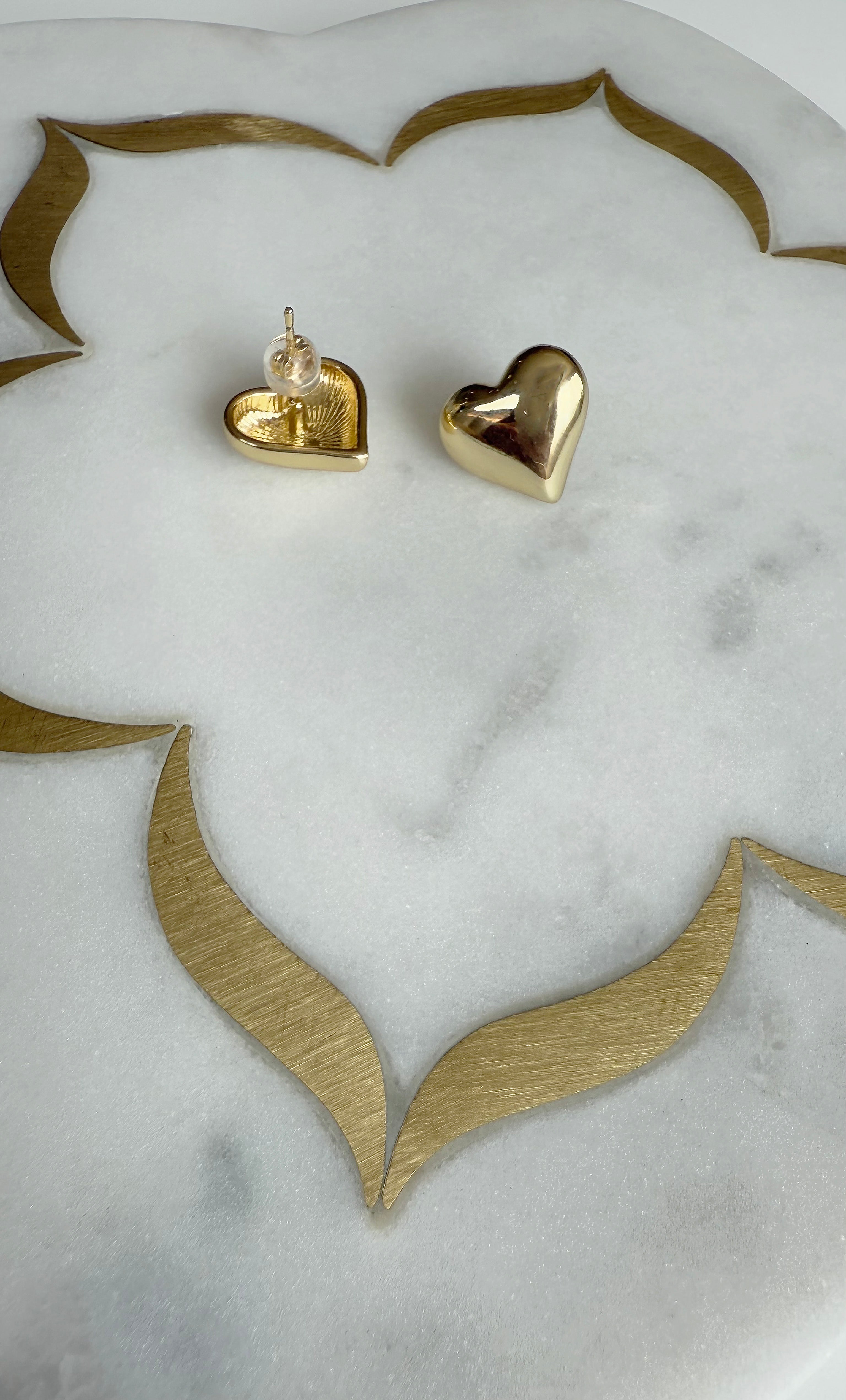 Pop Heart Stud Earrings - Gold Fill | Tunik
