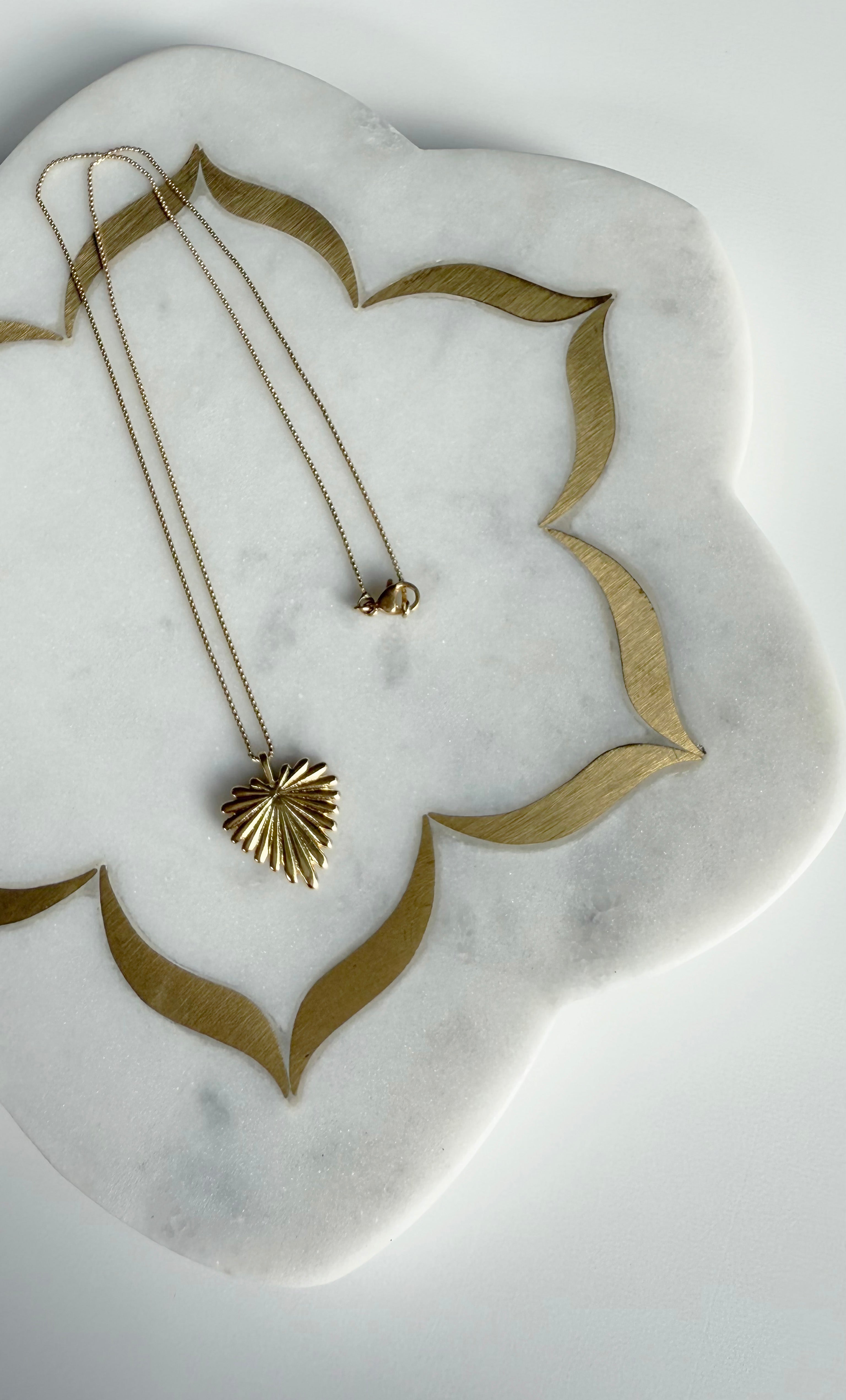 Ray Of Sunshine Heart Medallion Necklace - Gold Fill | Tunik