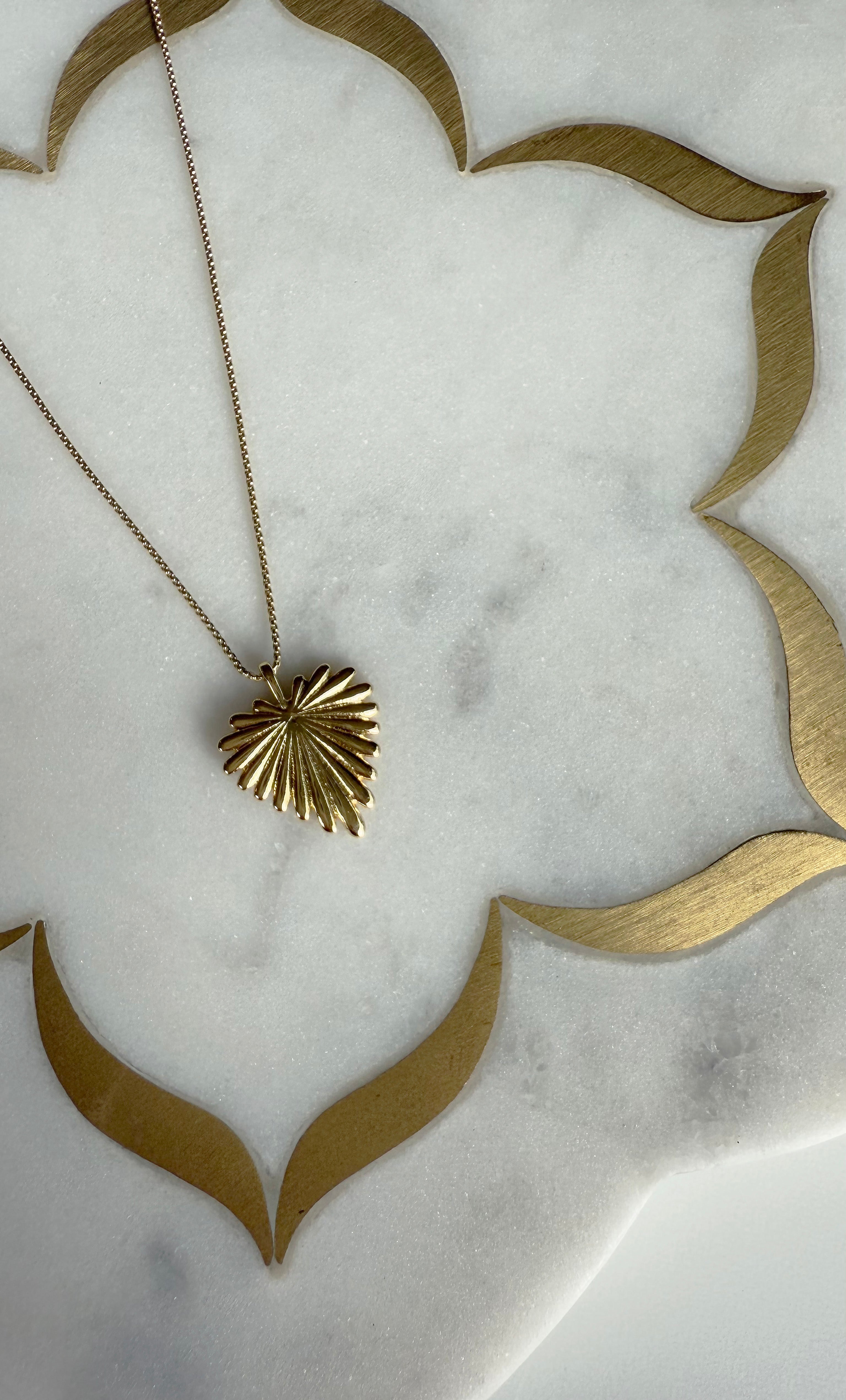 Ray Of Sunshine Heart Medallion Necklace - Gold Fill | Tunik