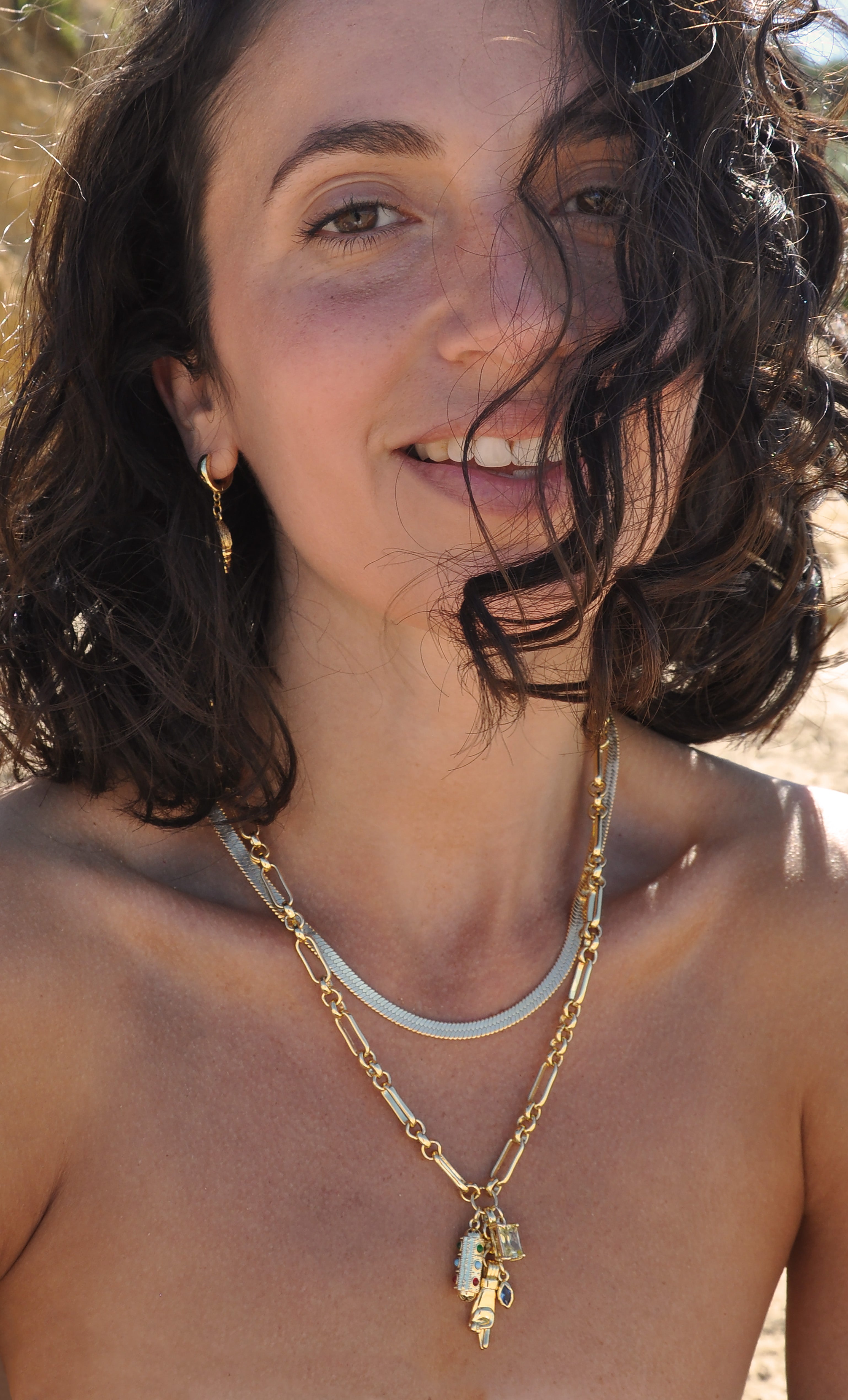 Fortuna Protective Charms Necklace – 24K Gold Fill Amulet for Luck & Courage | Tunik Jewellery