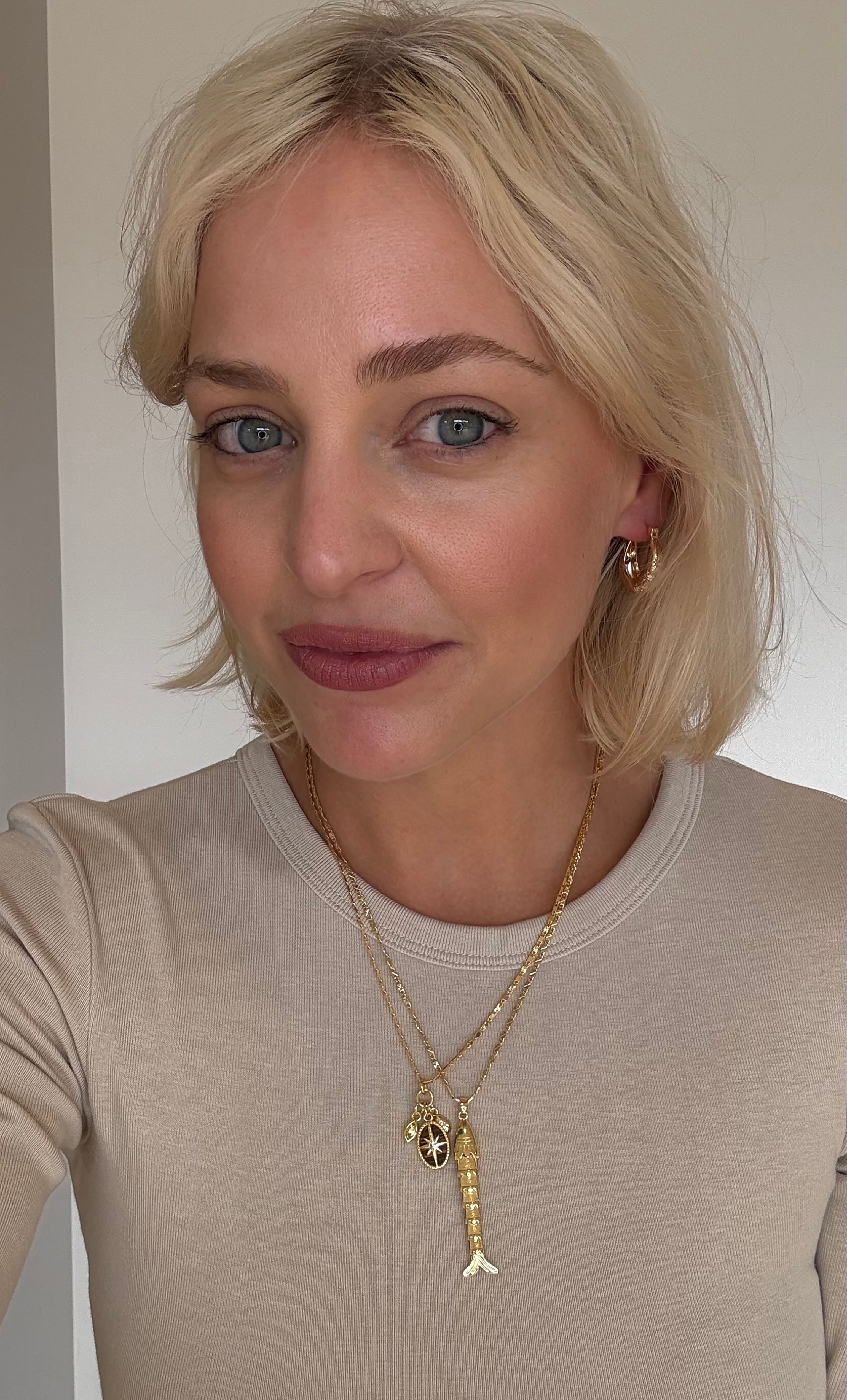 Celestial Charm Necklace – Gold Filled Chain with Tiger’s Eye Pendant | Tunik