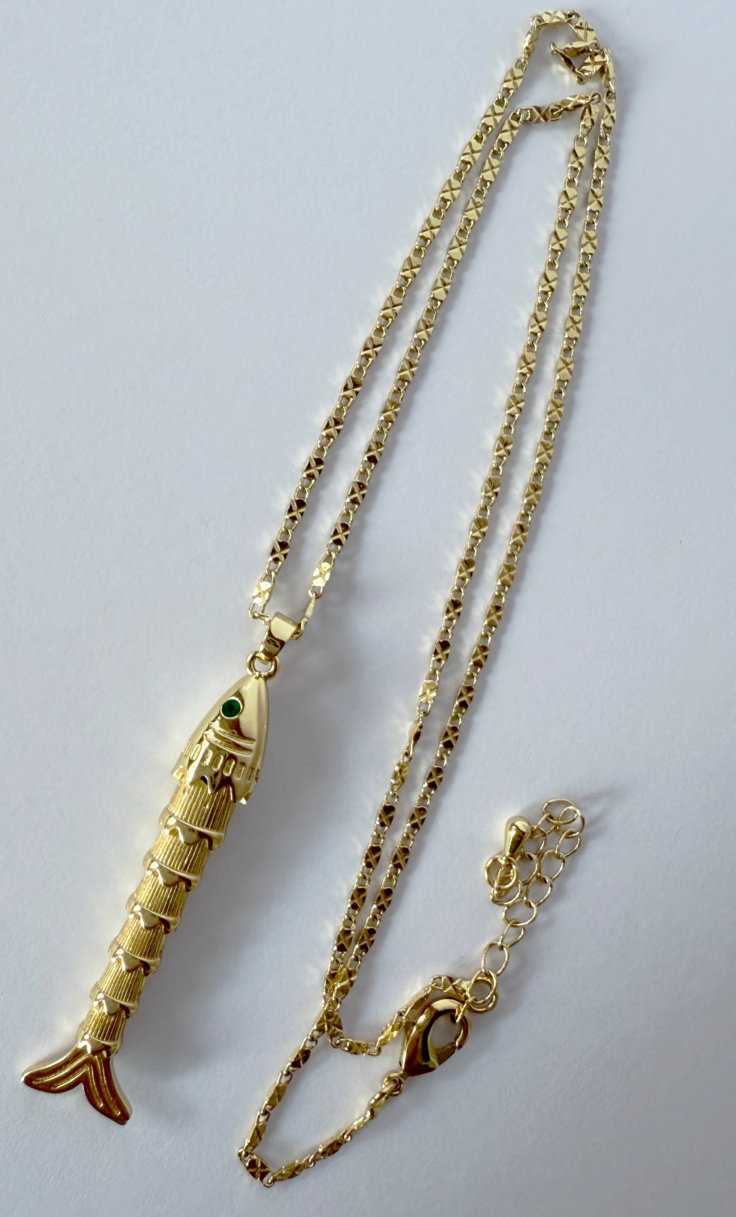 Artefact Koi Fish Necklace 24K Gold Fill Pendant and Chain | Tunik