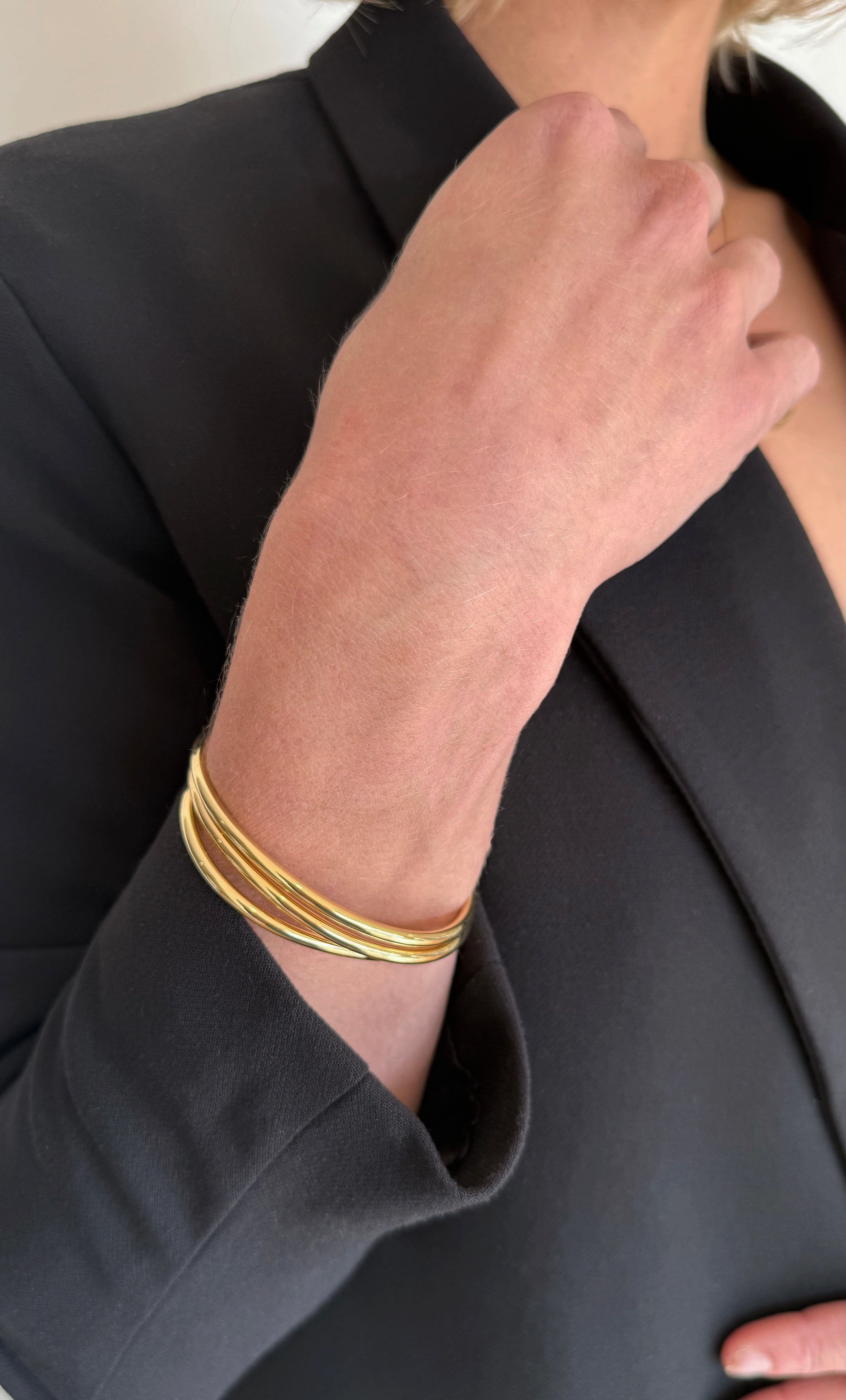 Everyday Fine Bangles - Gold Fill Adjustable & Stackable |Tunik - Tunik