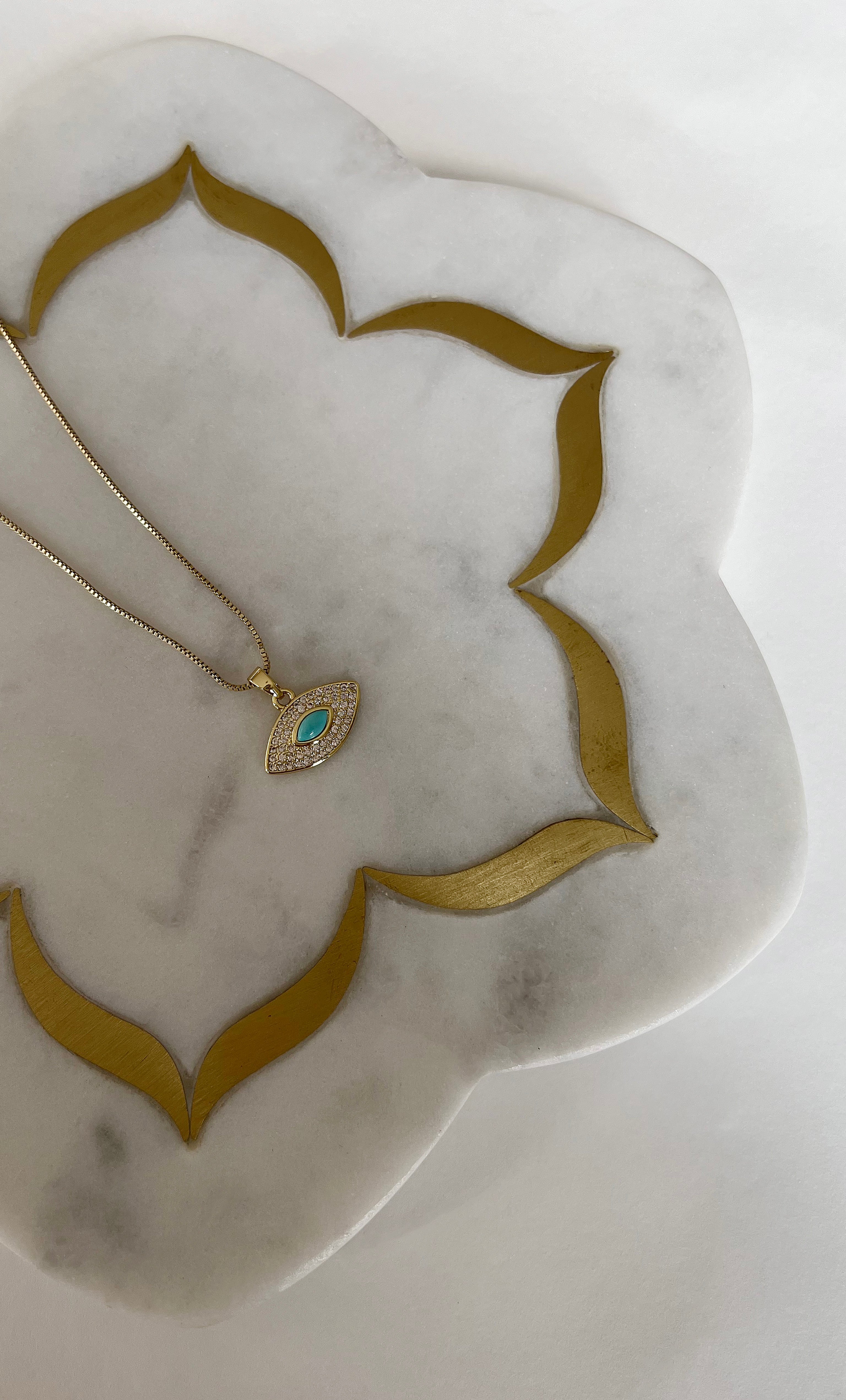 Evil Eye Protection Necklace - Gold | Tunik