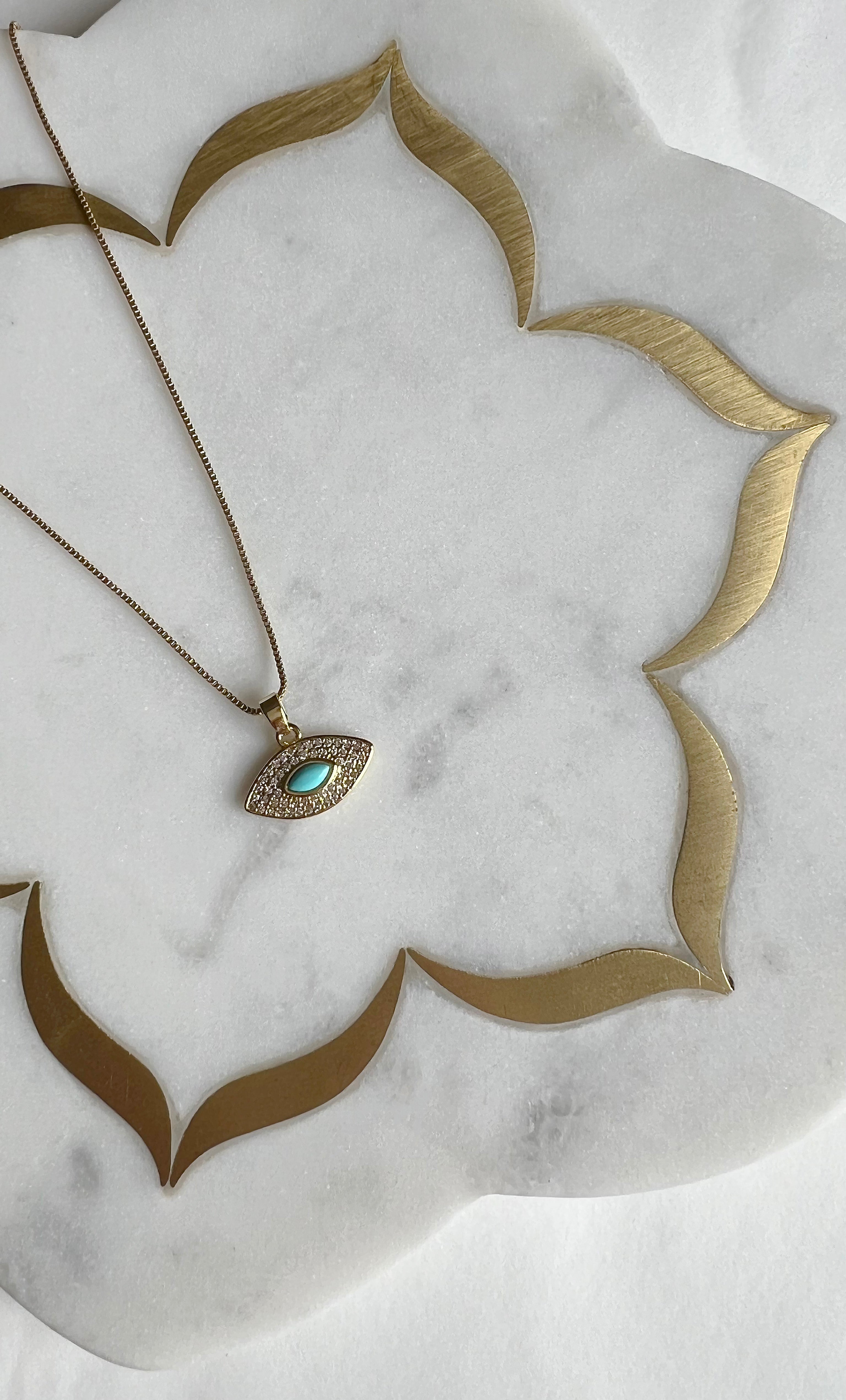 Evil Eye Protection Necklace - Gold | Tunik