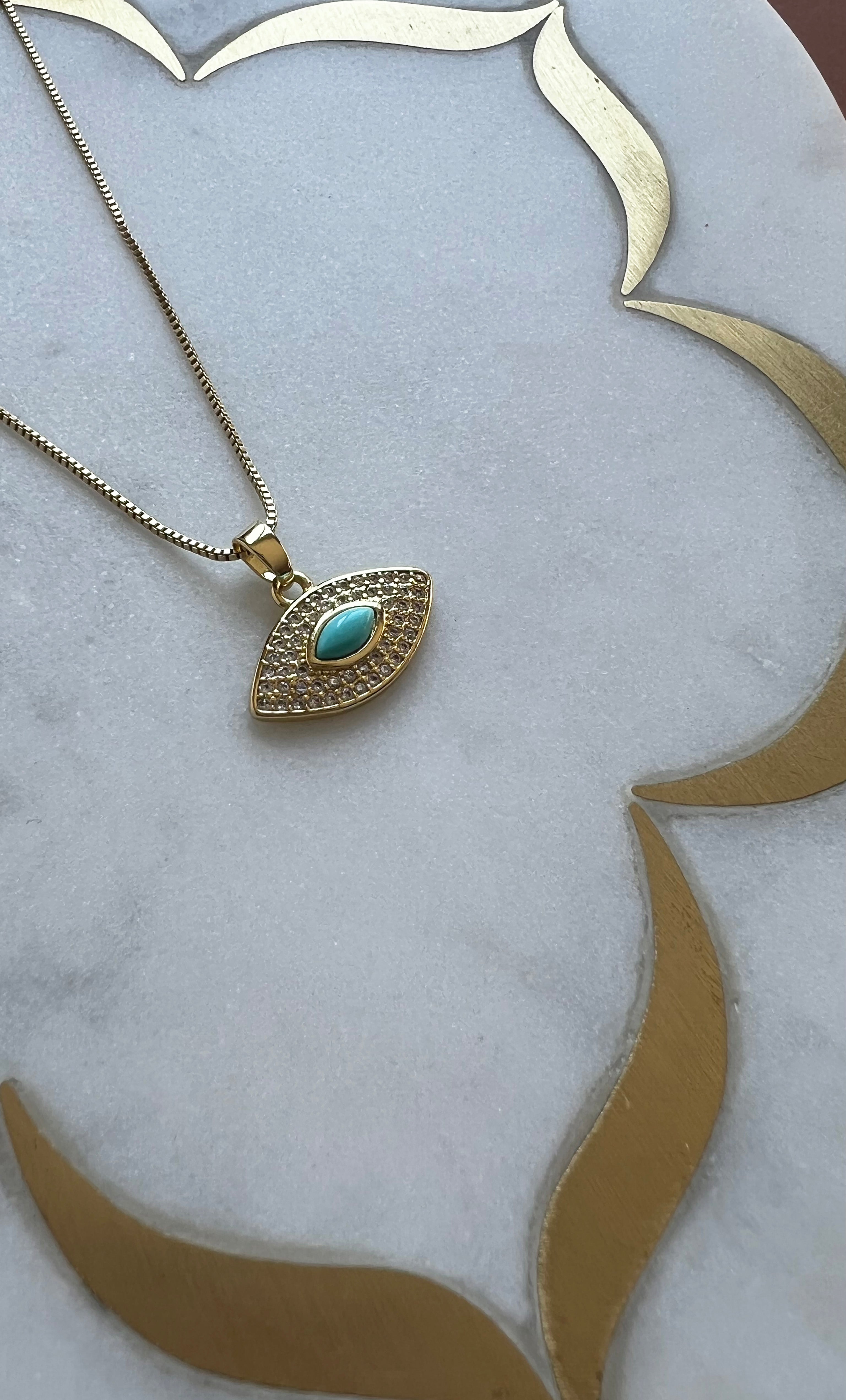 Evil Eye Protection Necklace - Gold | Tunik