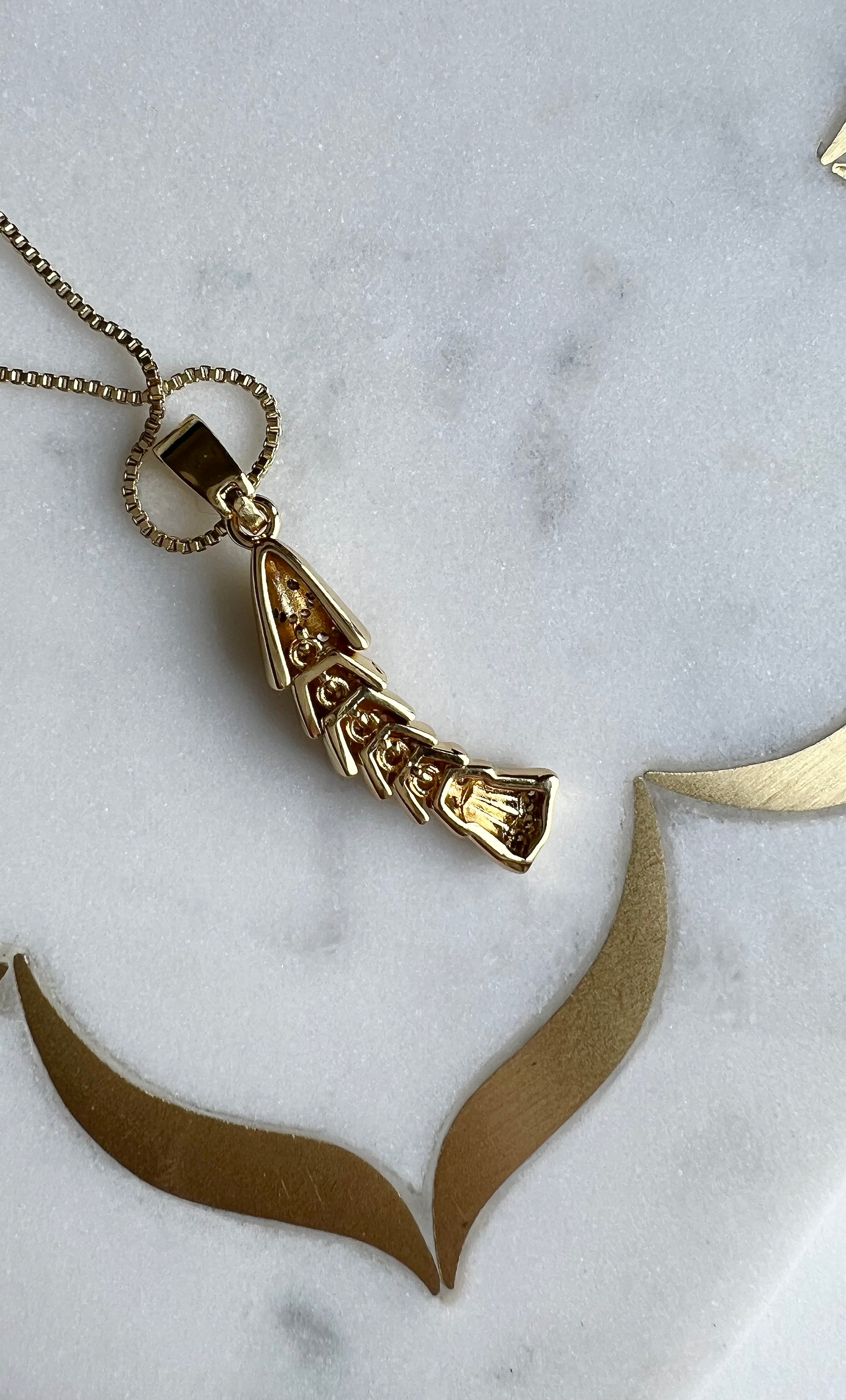 Lucky Koi Fish Charm Necklace - Gold Fill | Tunik - Tunik