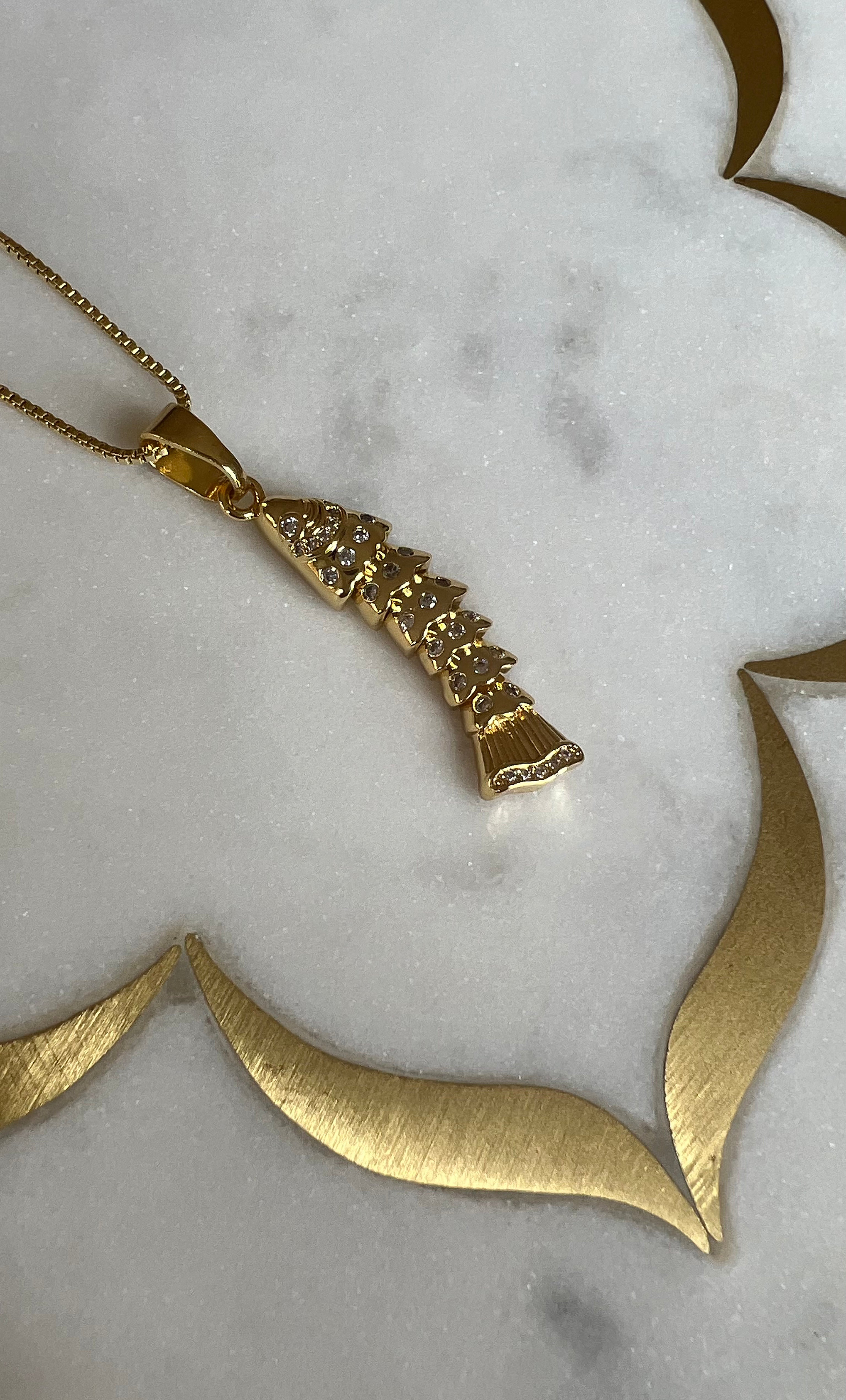Lucky Koi Fish Charm Necklace - Gold Fill | Tunik - Tunik