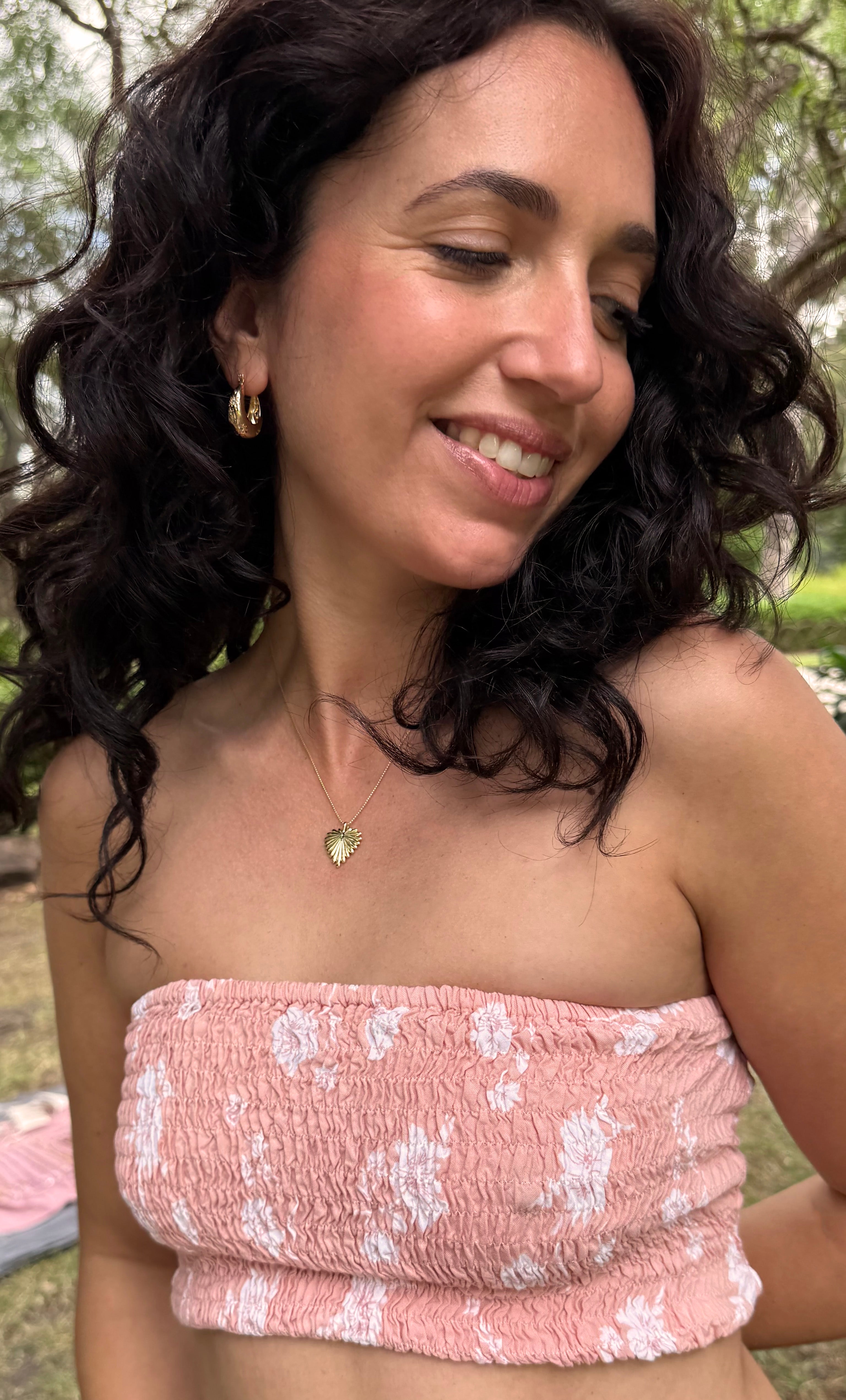Ray Of Sunshine Heart Medallion Necklace - Gold Fill | Tunik