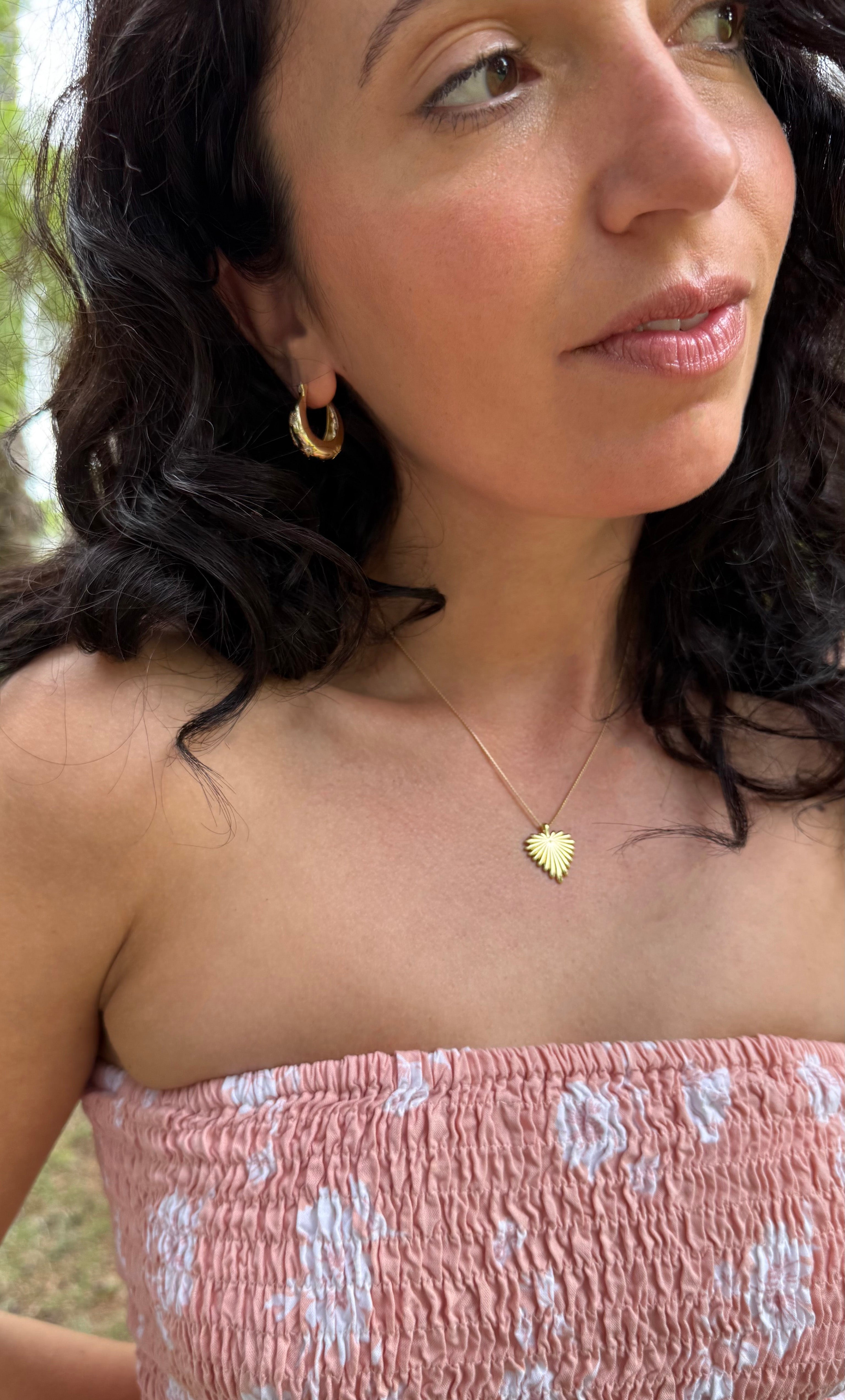 Celestial Star Dome Hoop Earrings – 16K Gold Fill | Tunik