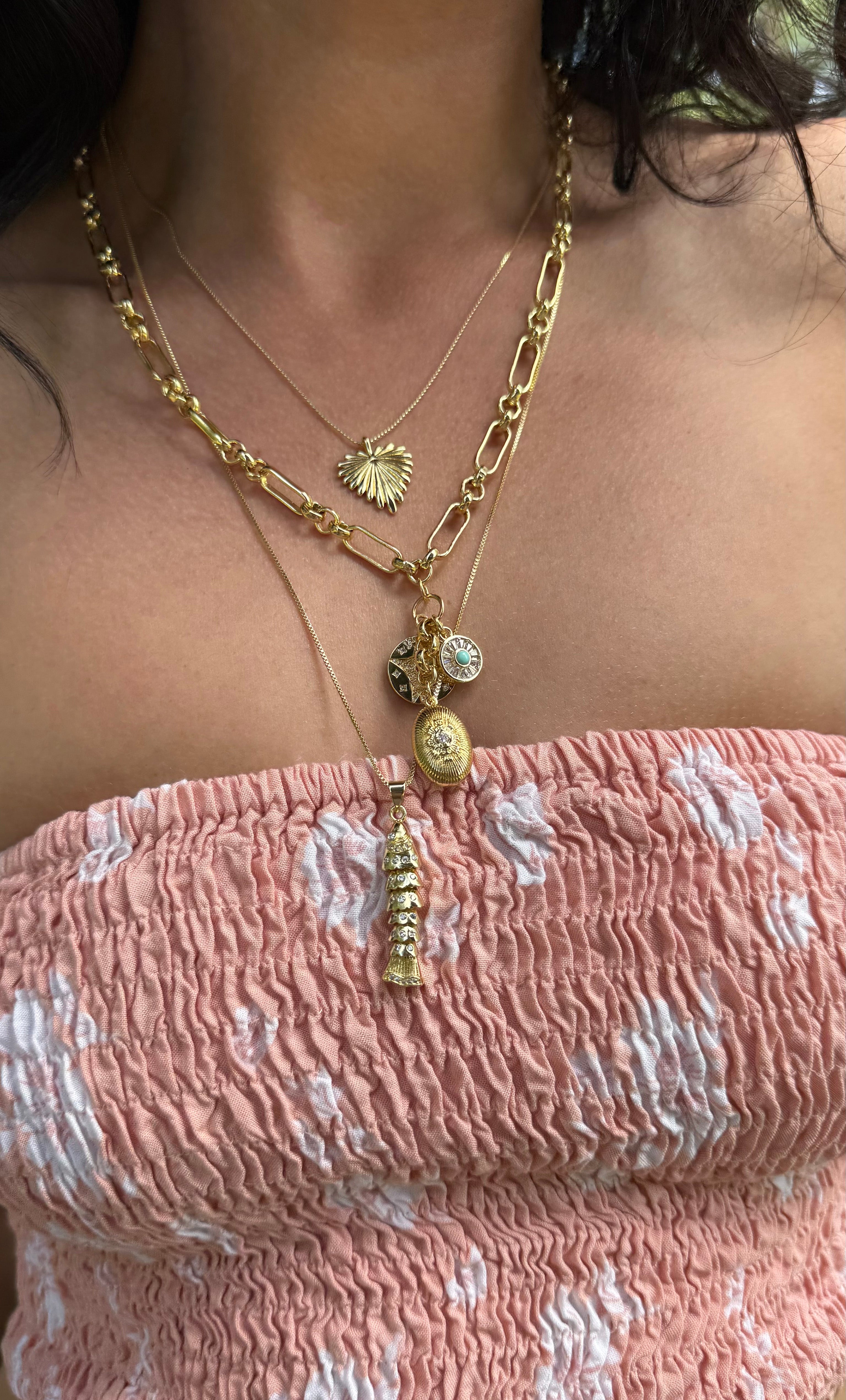 Lucky Koi Fish Charm Necklace - Gold Fill | Tunik - Tunik