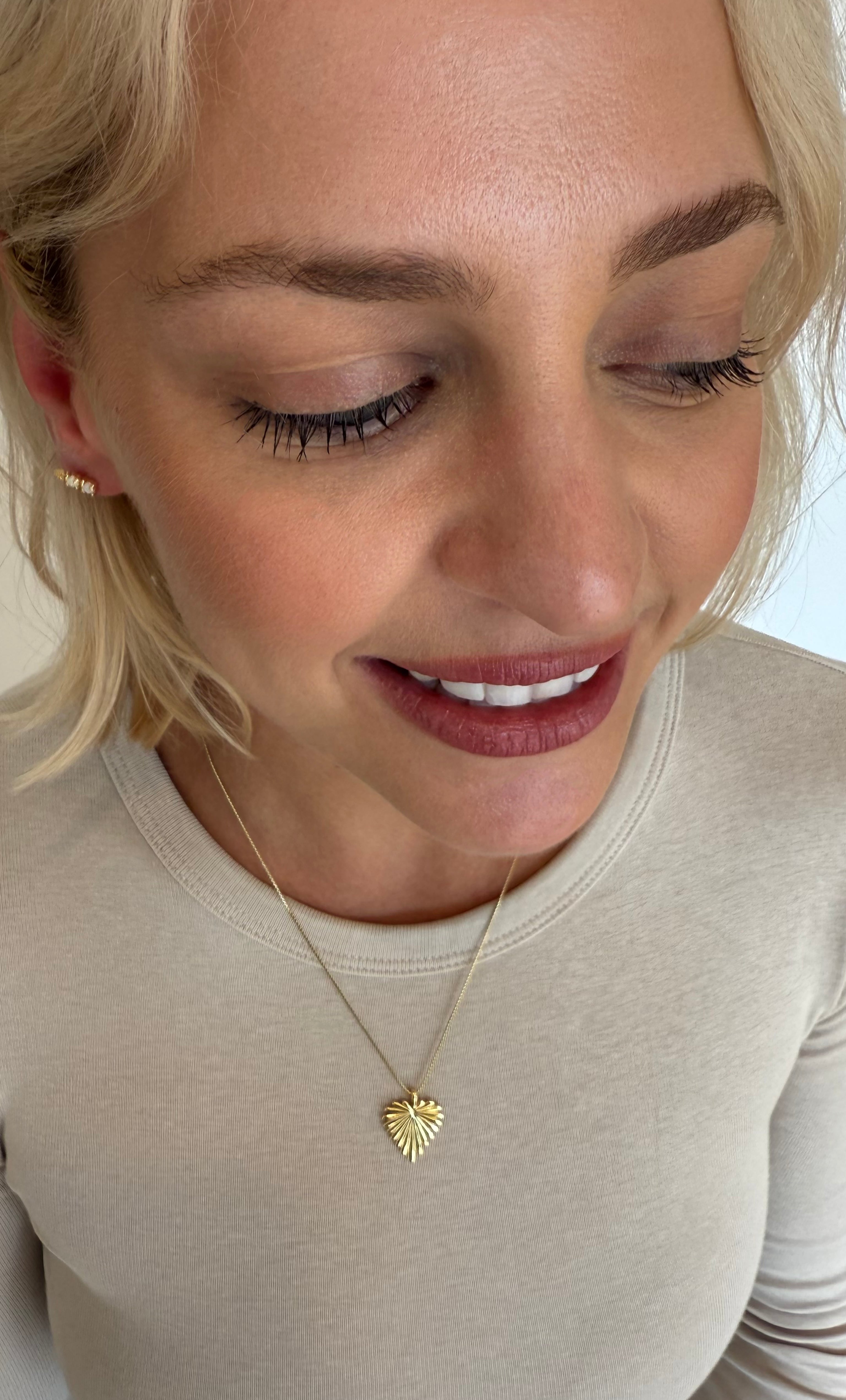 Ray Of Sunshine Heart Medallion Necklace - Gold Fill | Tunik