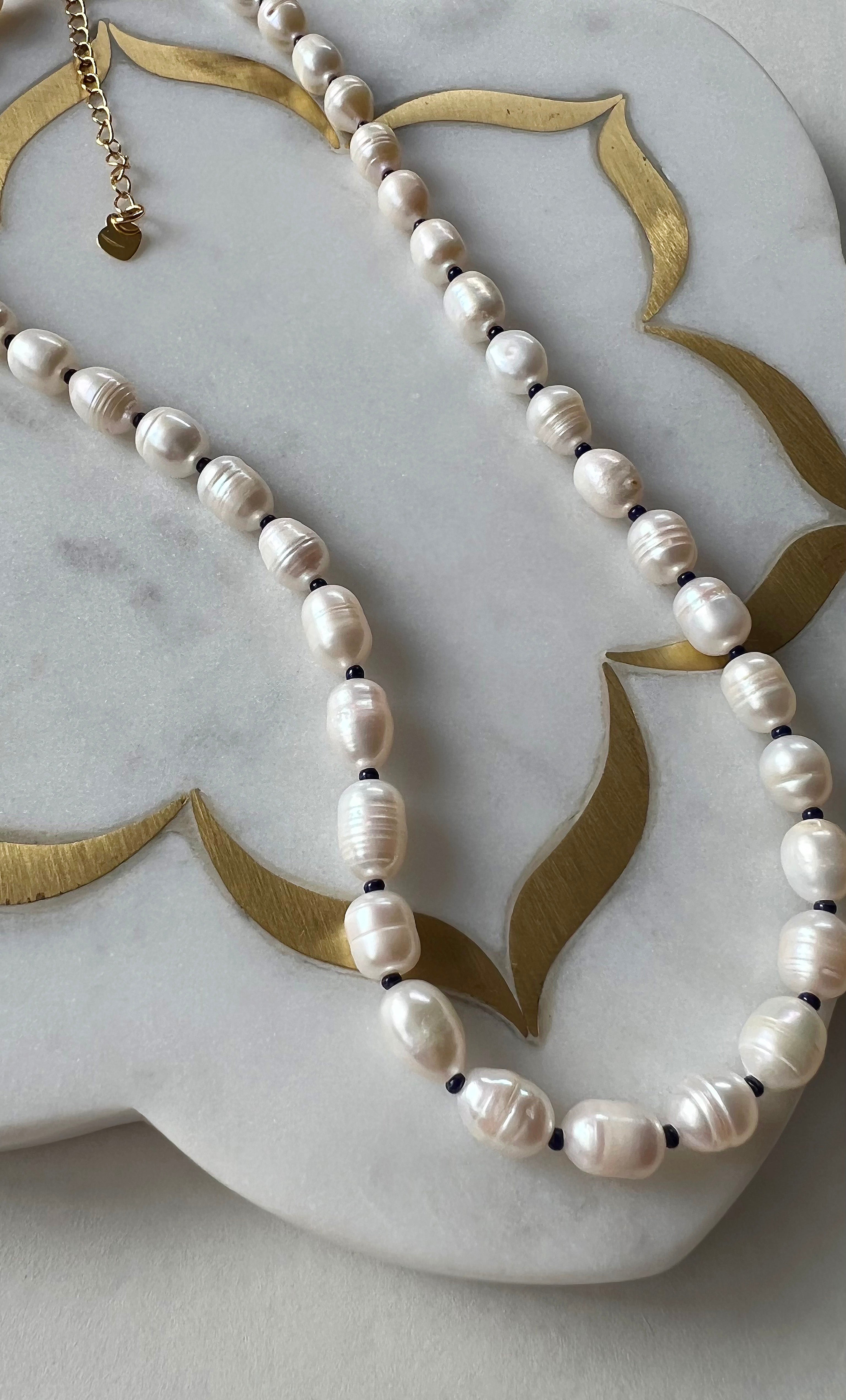 Eye of the Sea Freshwater Pearl Necklace - Handmade | Tunik