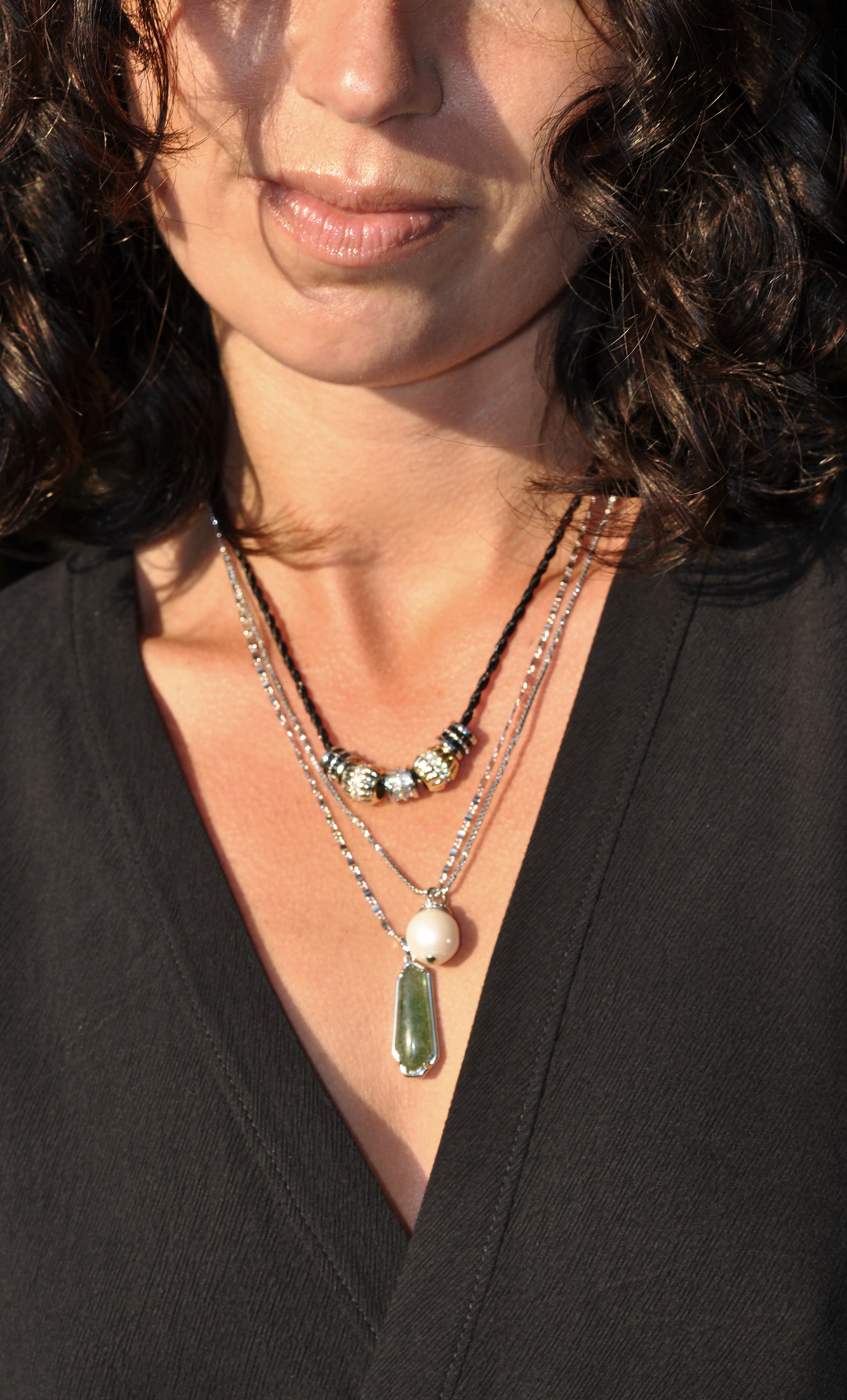 Jewel’s of the Night - 14K White Gold Fill Spacer Bead Necklace | Tunik