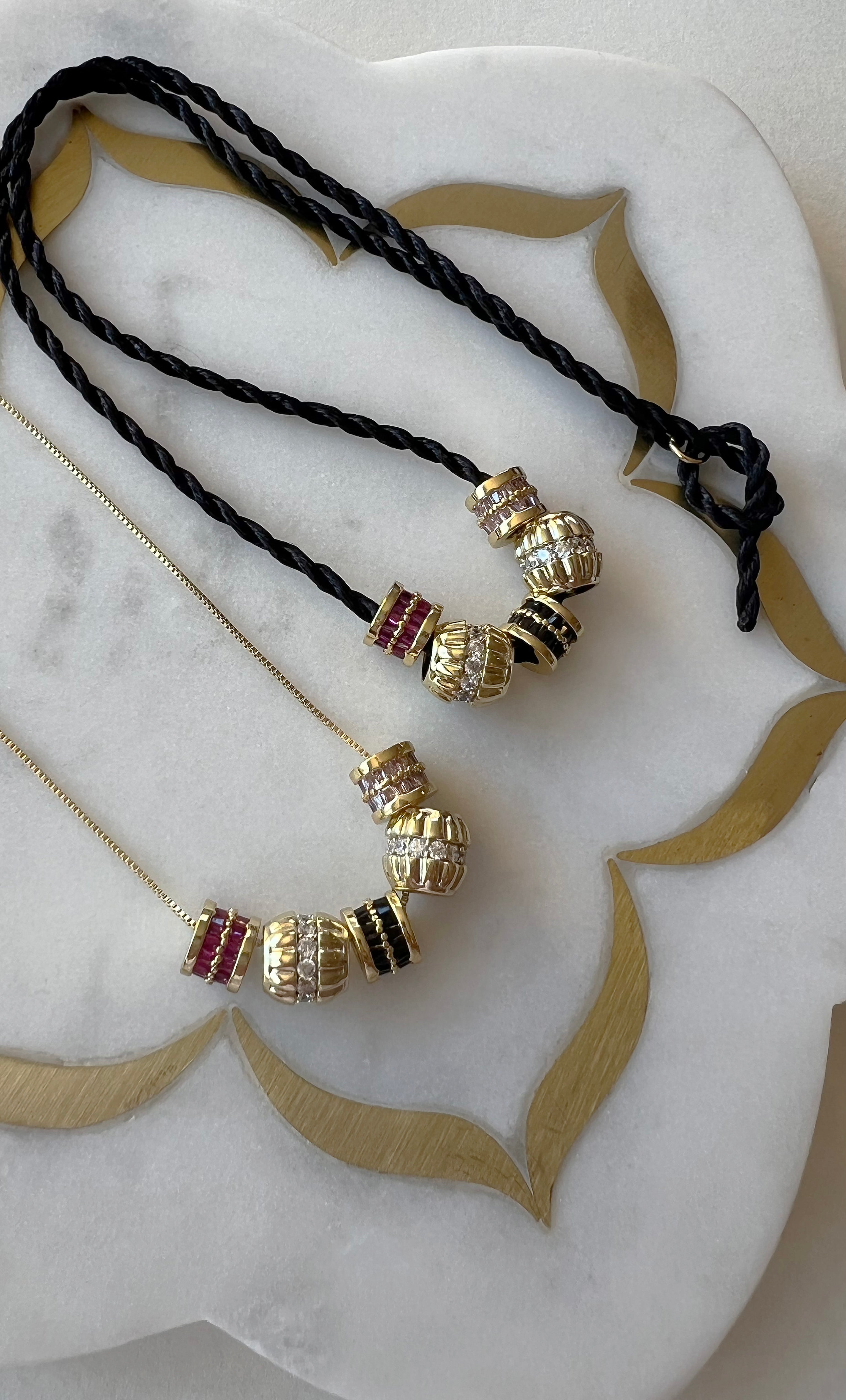 Jewel’s of the Night - 14K Gold Fill Spacer Bead Necklace | Tunik