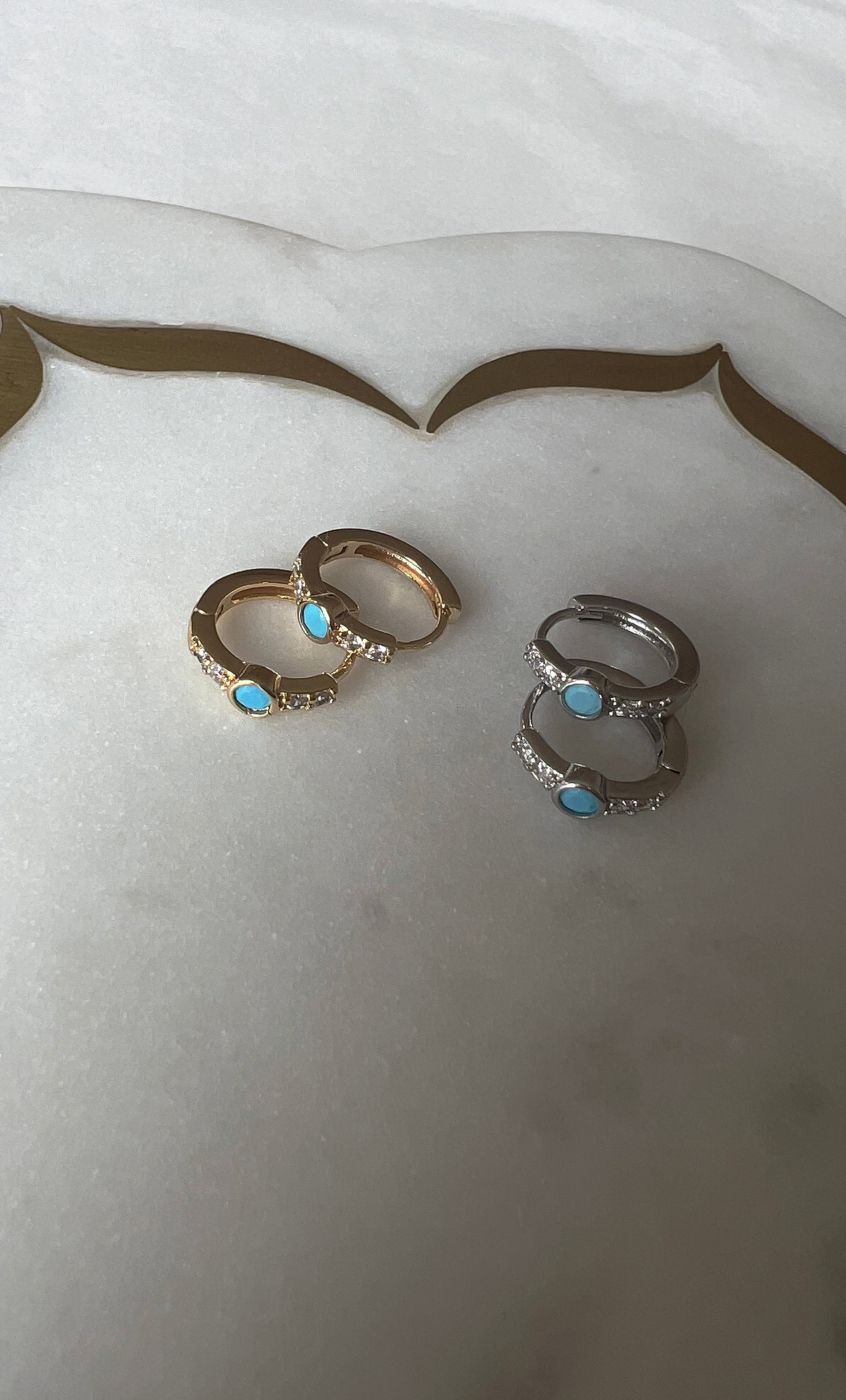 Silver Tribute Huggie Earrings | Tunik