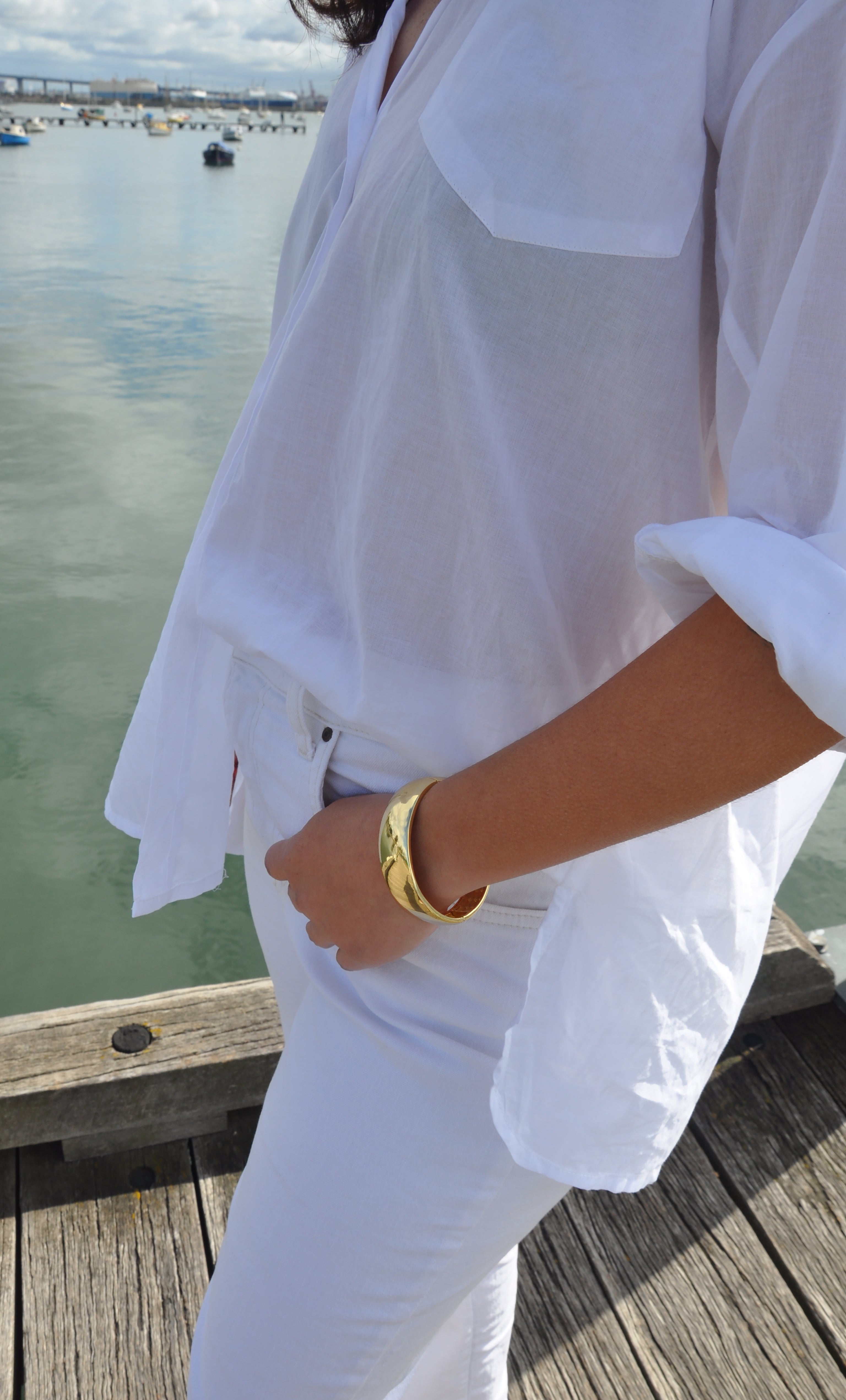 24K Gold Fill Statement Bangle | Tunik