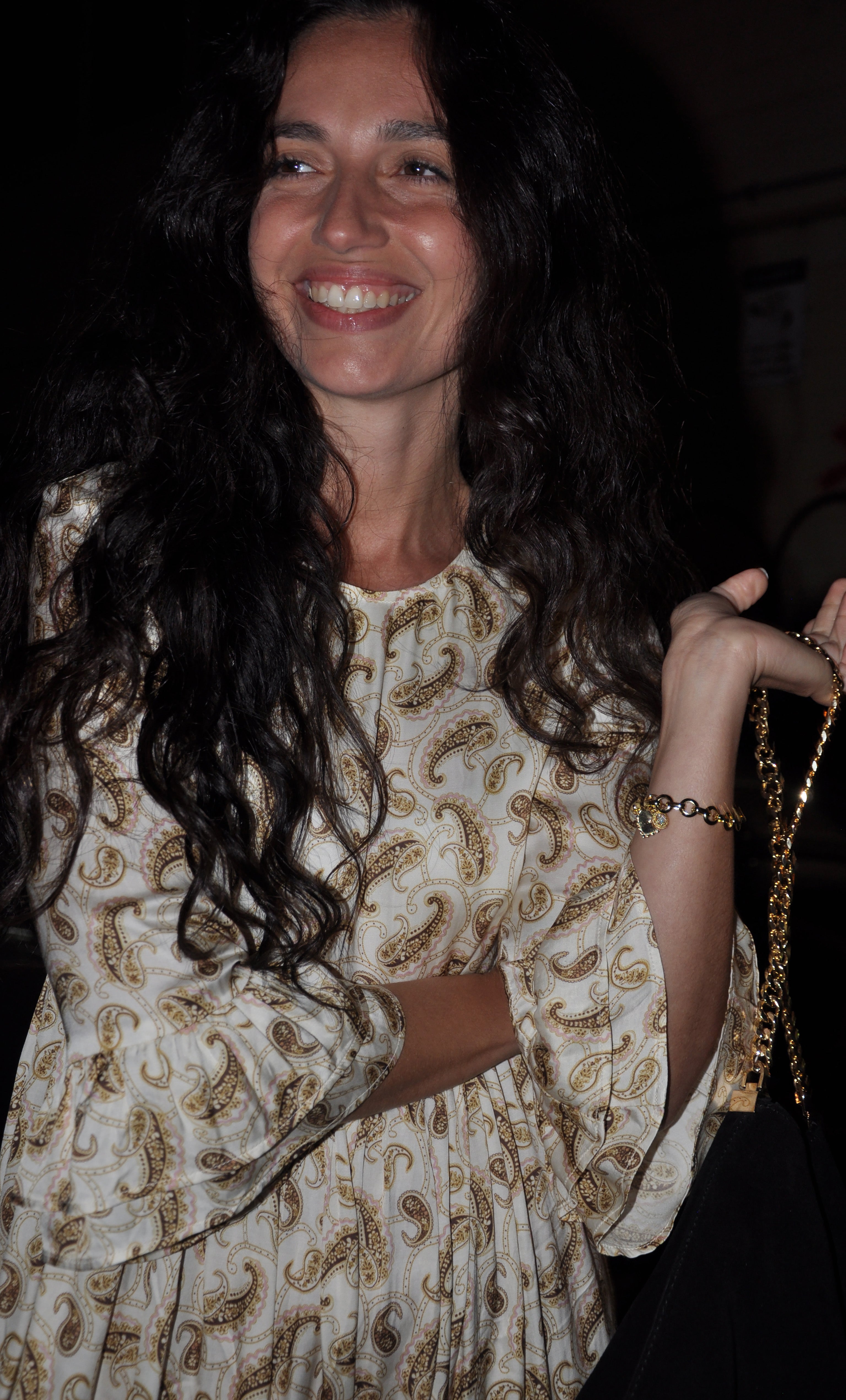 Florence Ruffle Midi Dress by Tunik - Ivory Boteh Paisley Print, Made in Australia
