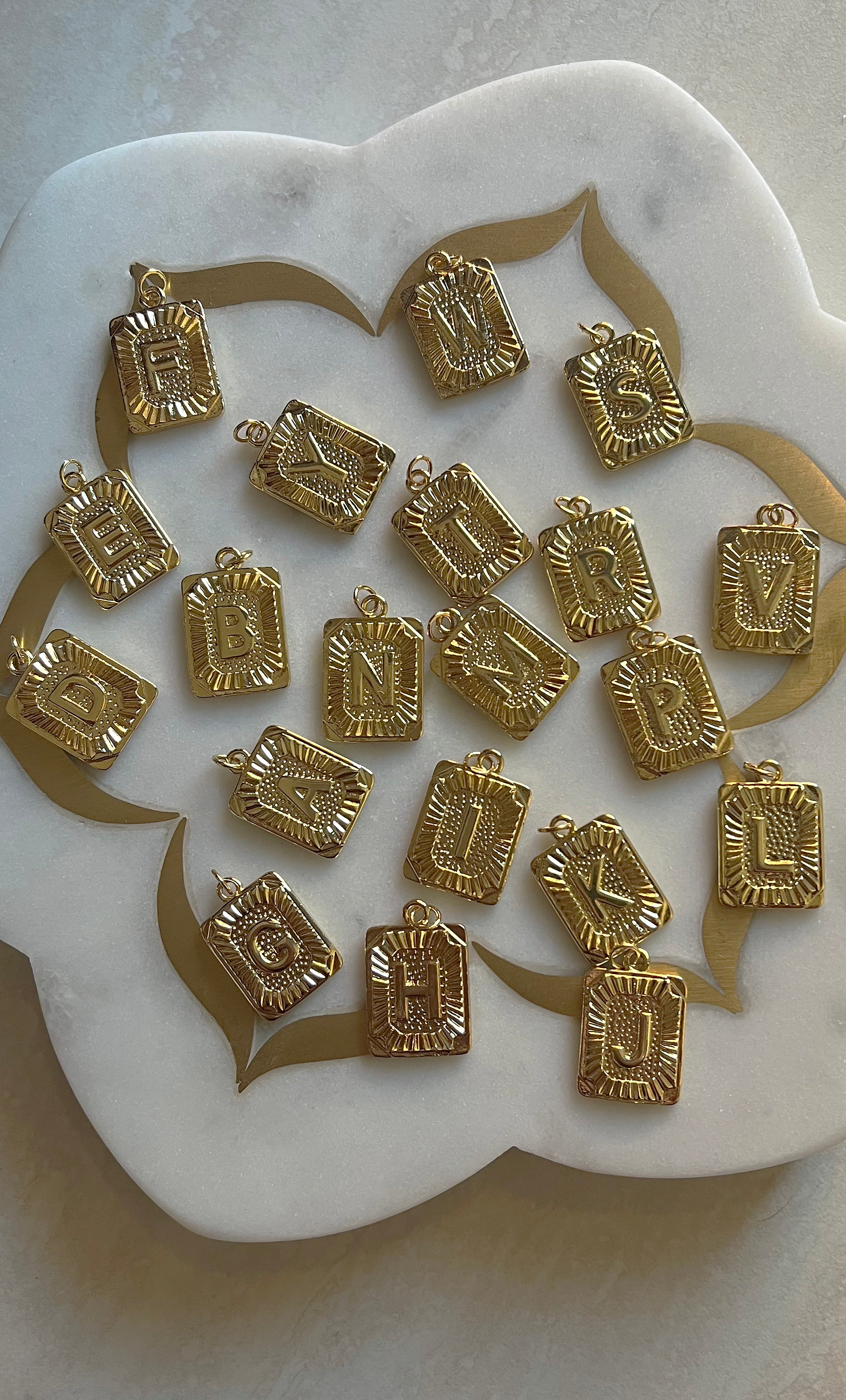 Personalised Alphabet Namesake Pendant Necklace - 14K Gold Fill - Tunik