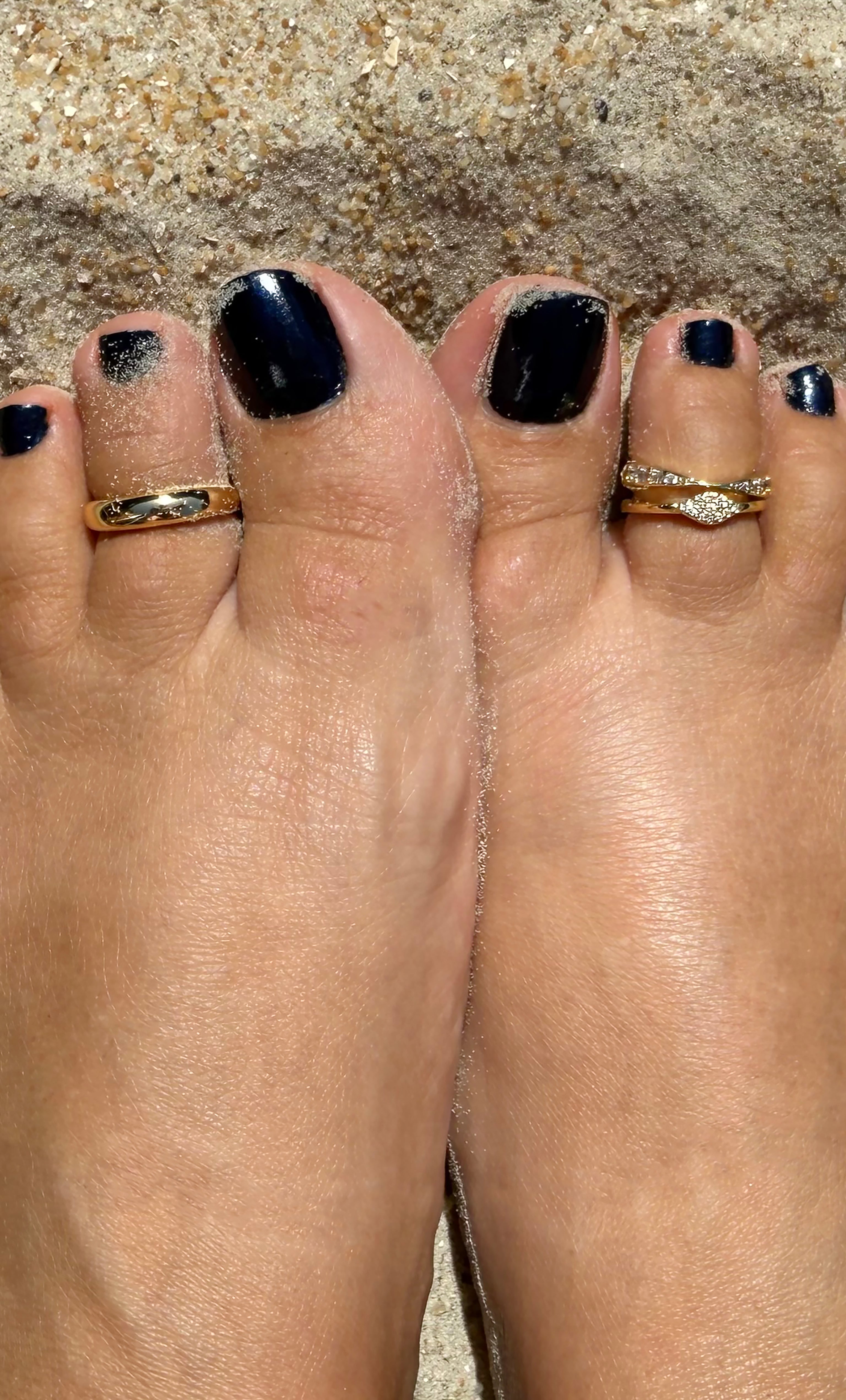 Modern Curve 18K Gold Fill Adjustable Toe Ring | Tunik