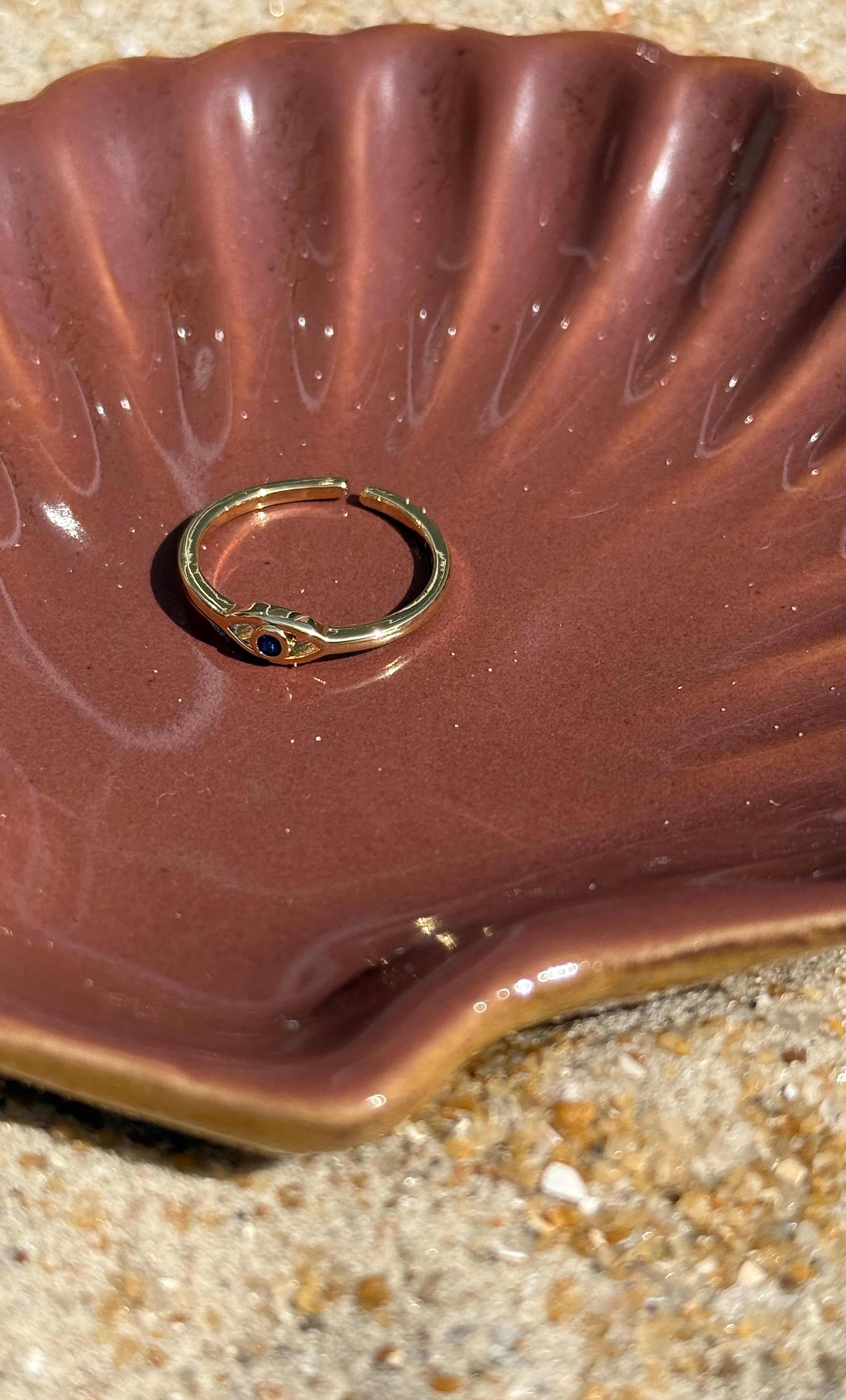 Protective Evil Eye 14K Gold Fill Adjustable Toe Ring with Single Cubic Zirconia Stone | Tunik