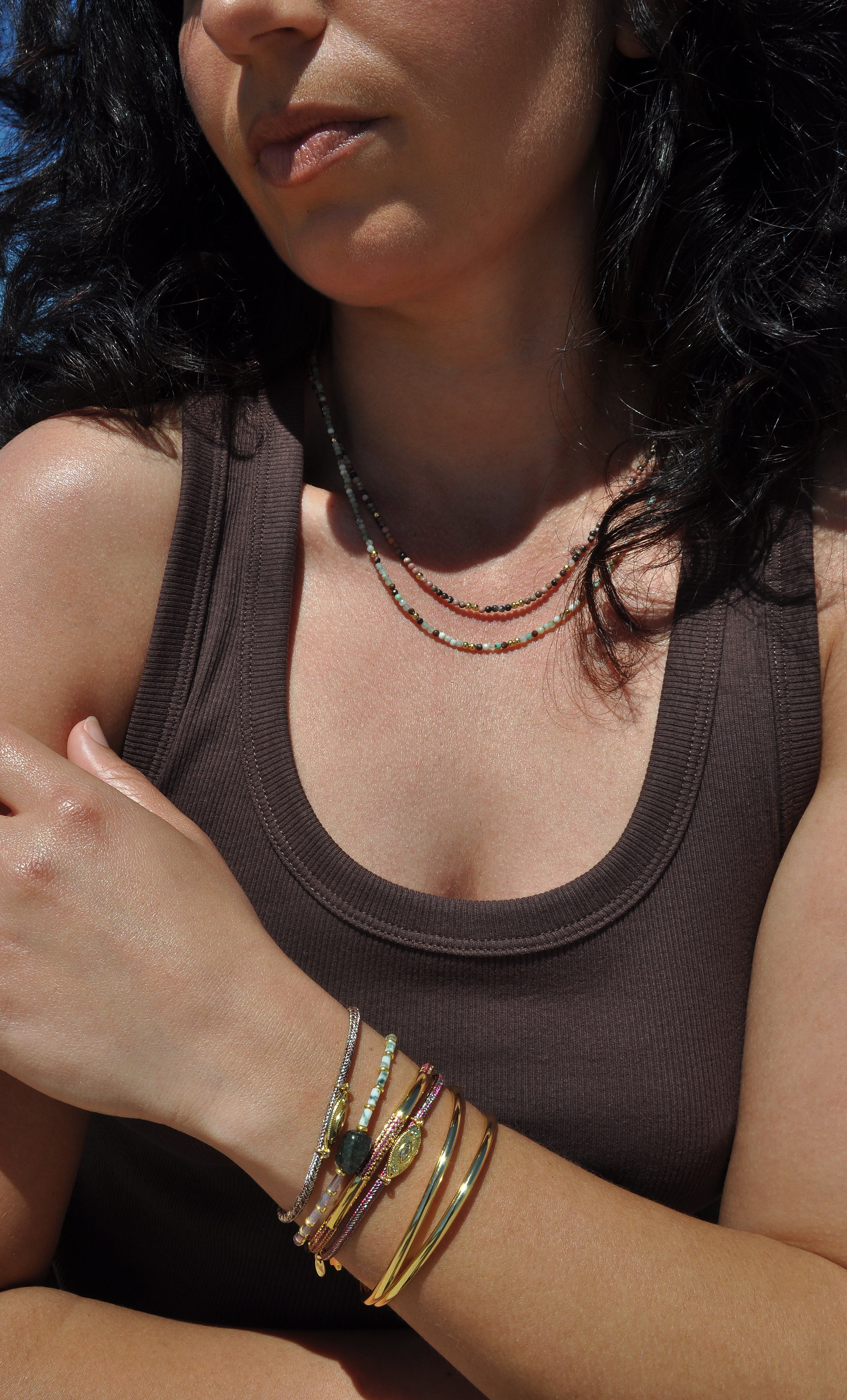 Everyday Fine Bangles - Gold Fill Adjustable & Stackable |Tunik - Tunik