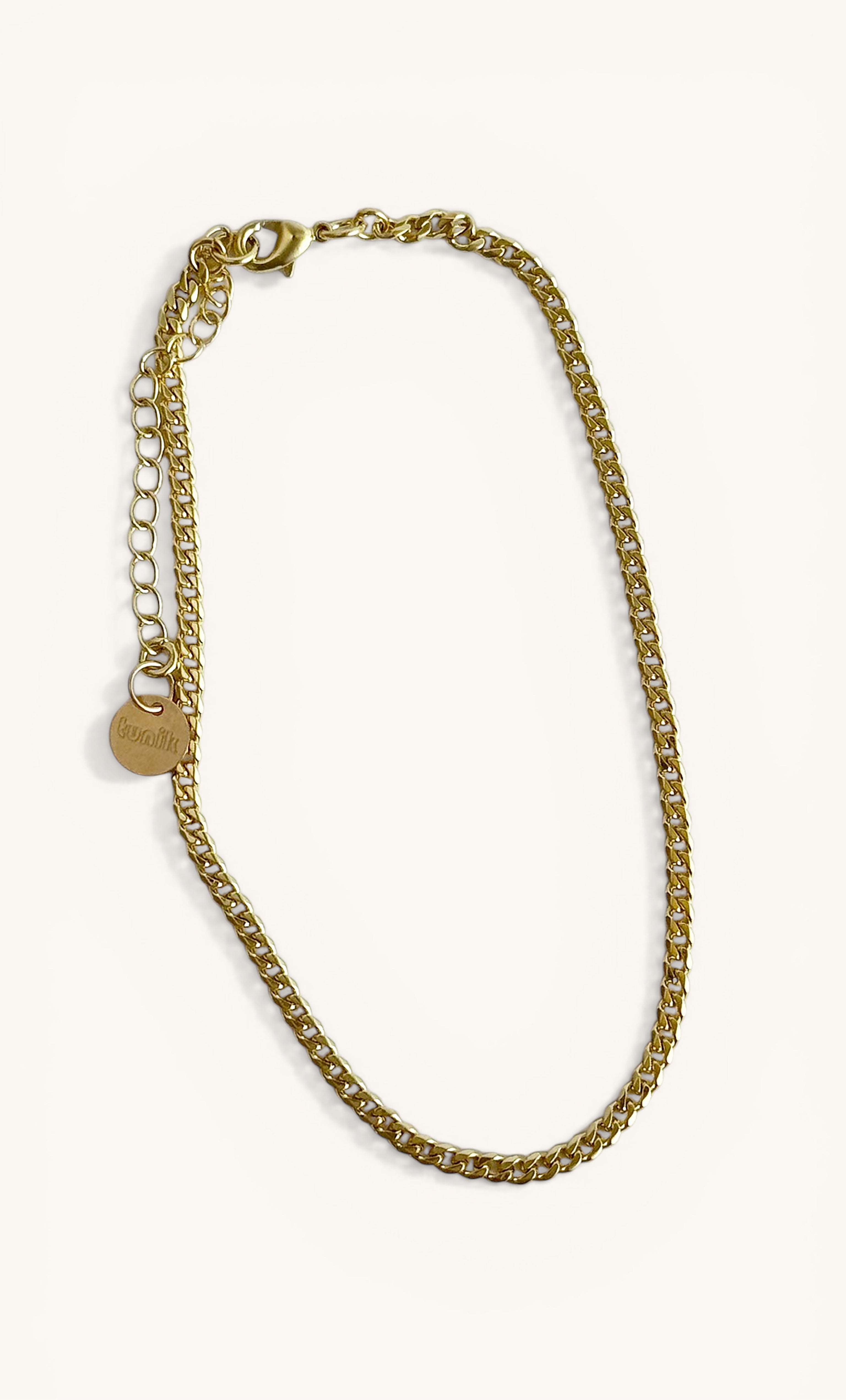 24K Gold Fill Fine Curb Chain Anklet | Tunik