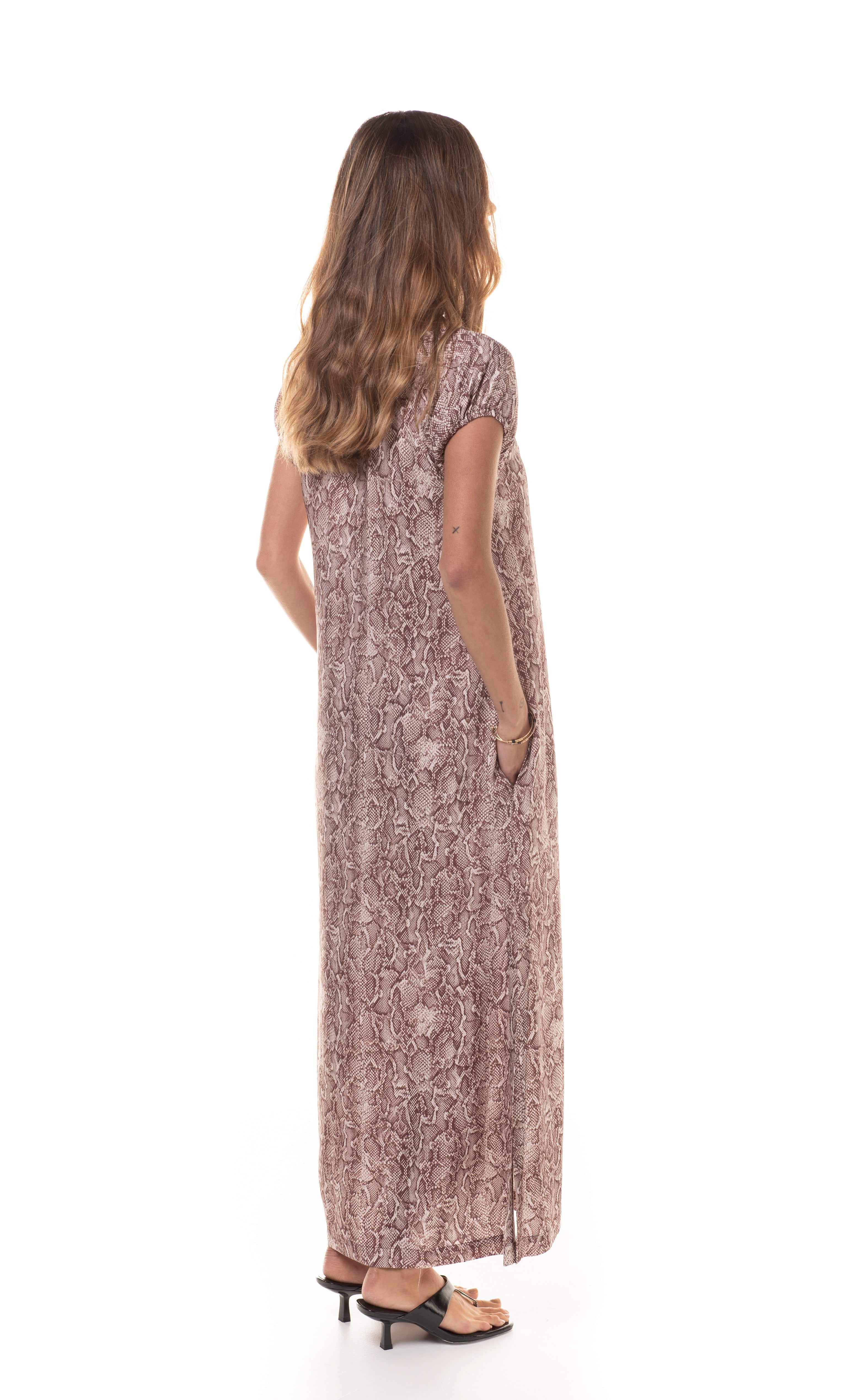 Aurelia Ruffle Cover Up Dress by Tunik - Summer Animal Print, Made in Australia