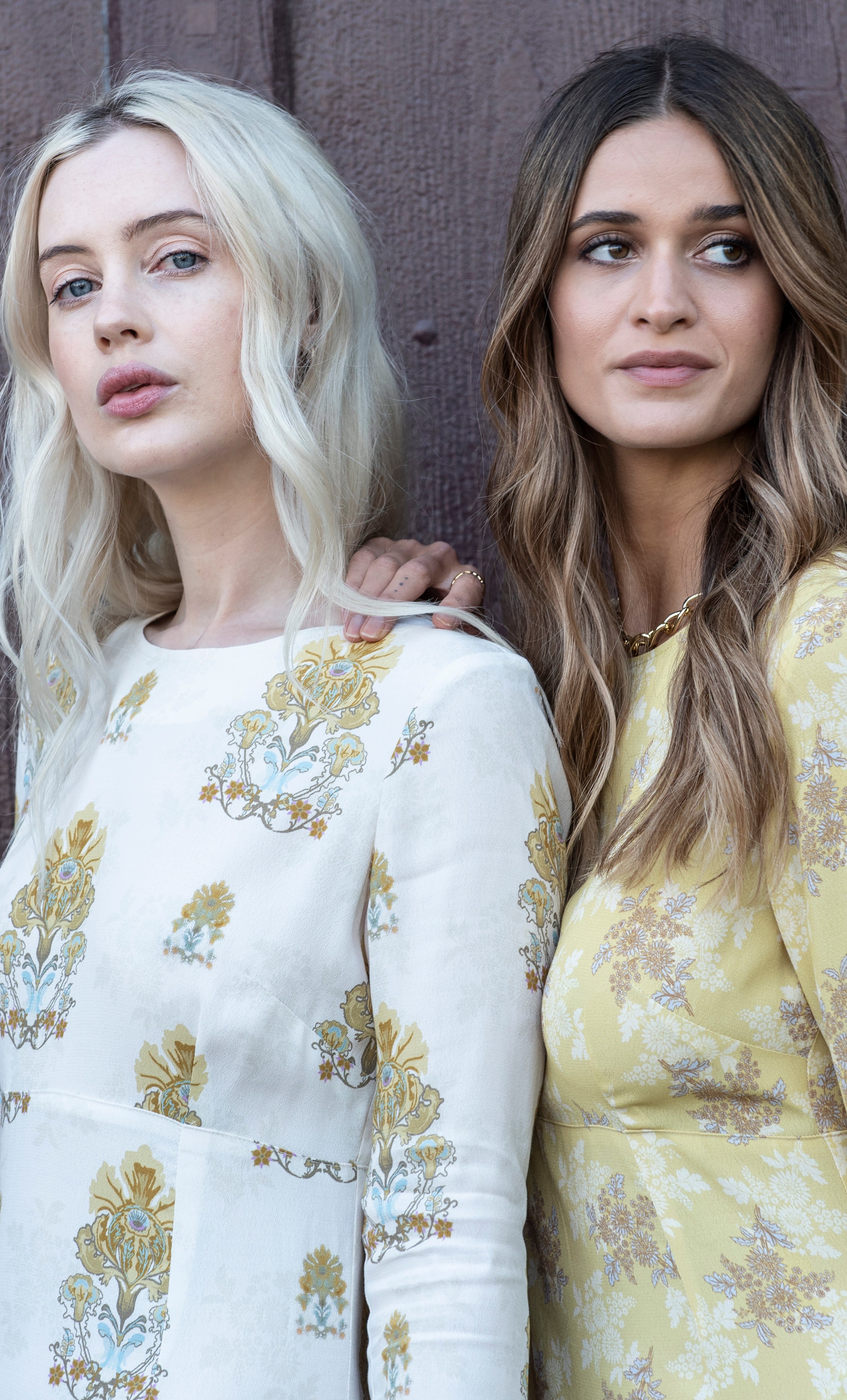 Vivienne Empire Midi Dress in Wallflower Ivory Print – Tunik Australia