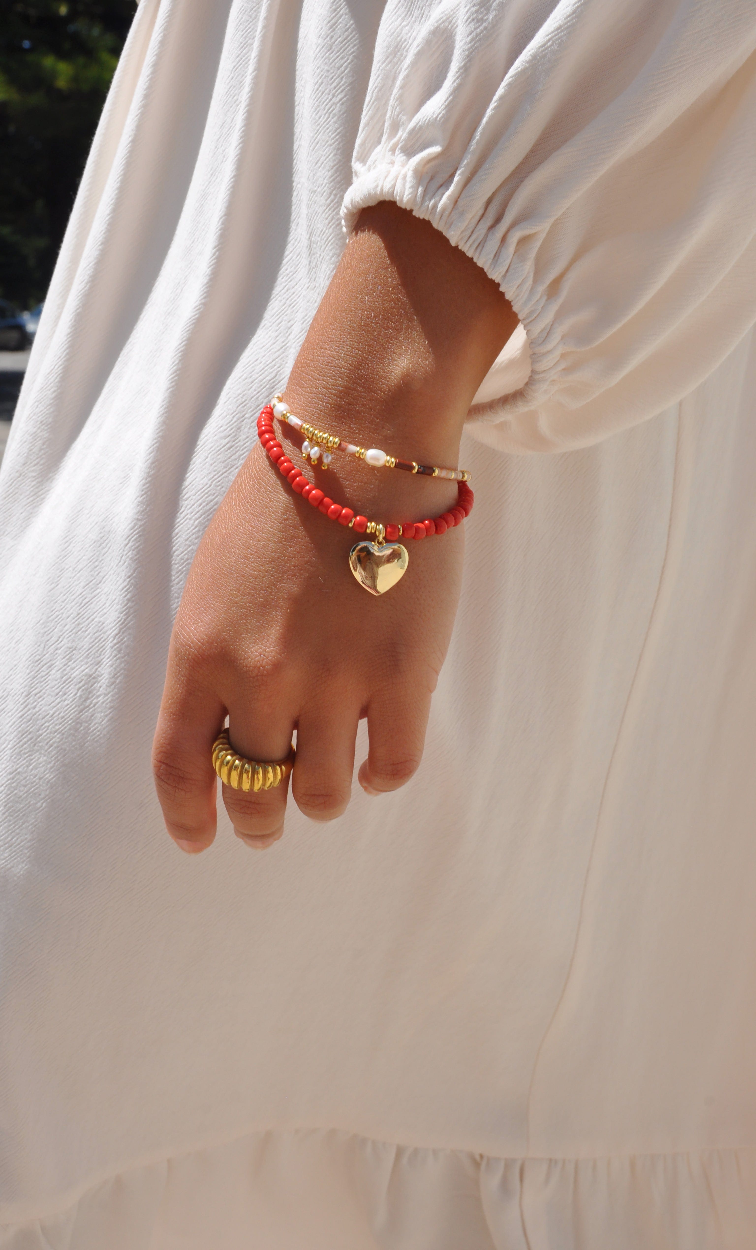 Empress Bracelet – Freshwater Pearl & Jasper Beaded Bracelet | Tunik