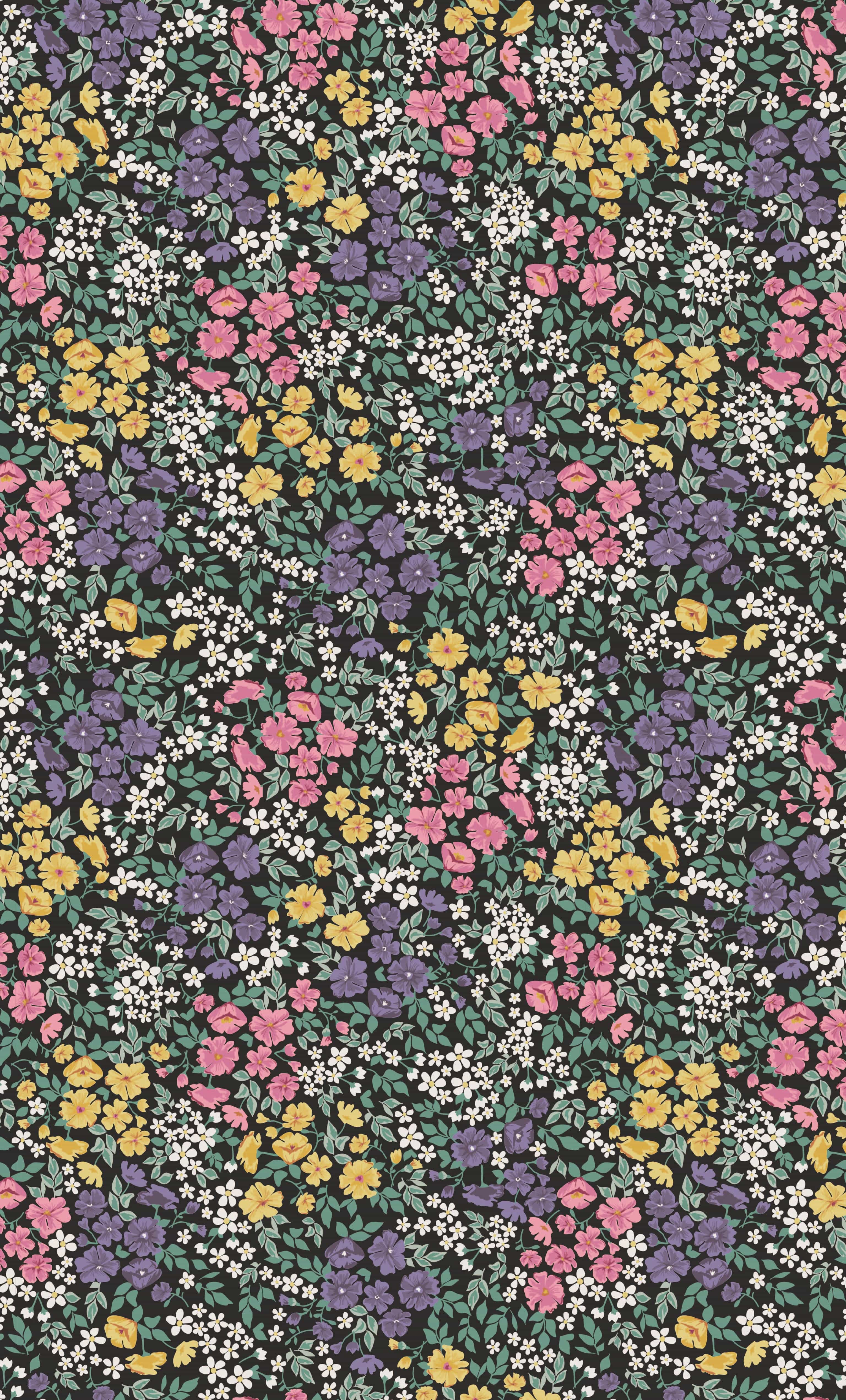 Harper Midi Dress – Flower Fields Print in Crinkle Viscose | Tunik Australia