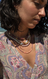 The Tunik Madre Coral & Lepidolite Necklace