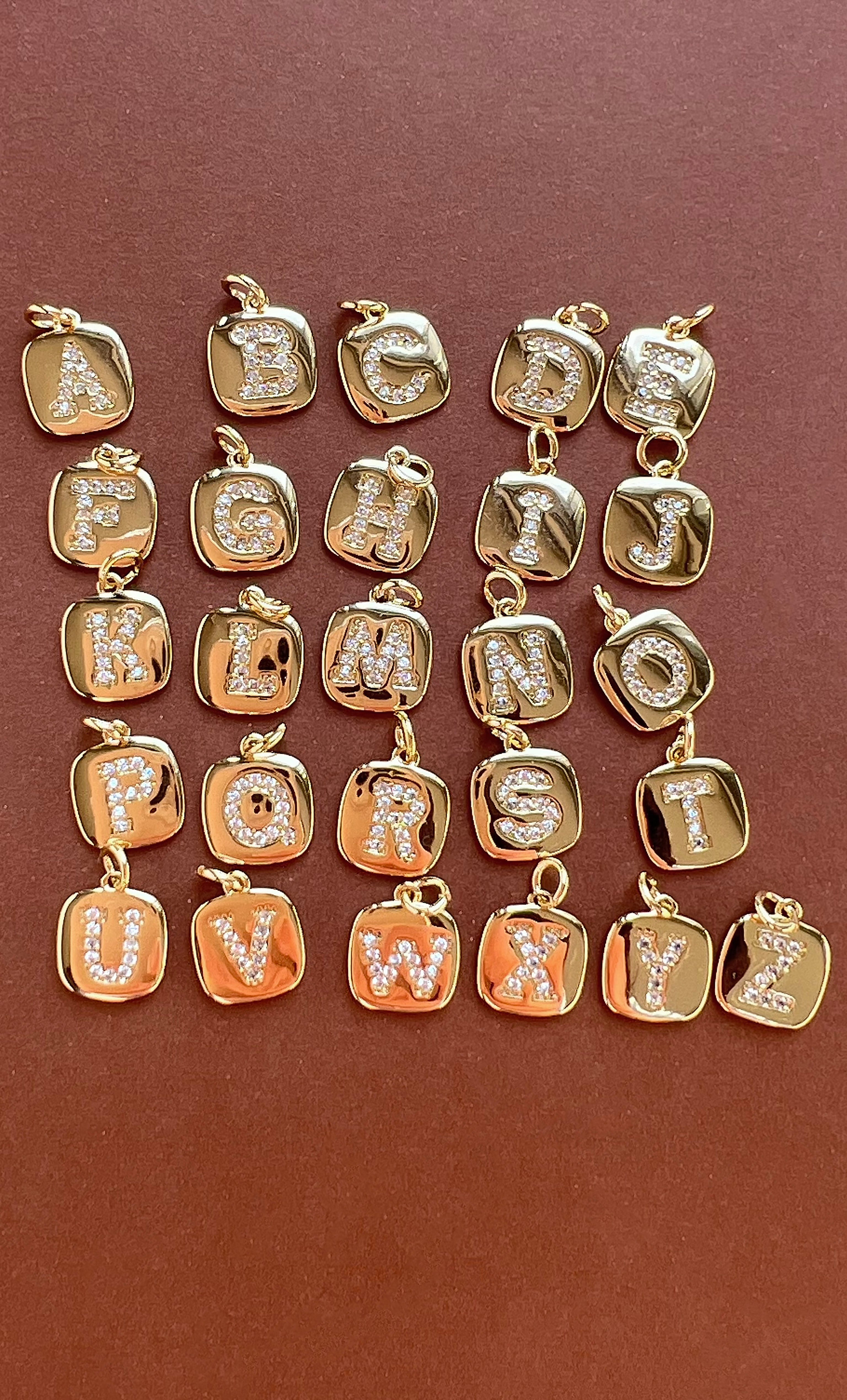 The Tunik Initials Charm Medallion Necklace