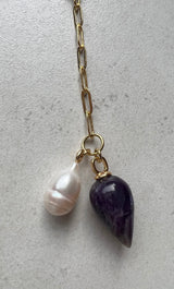 The Tunik Sedna Sea Pearl & Amethyst Necklace