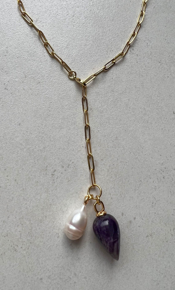 The Tunik Sedna Sea Pearl & Amethyst Necklace