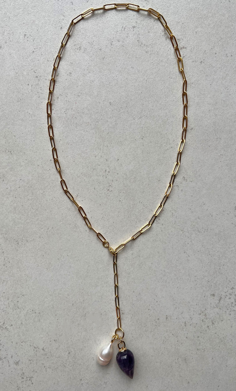 The Tunik Sedna Sea Pearl & Amethyst Necklace