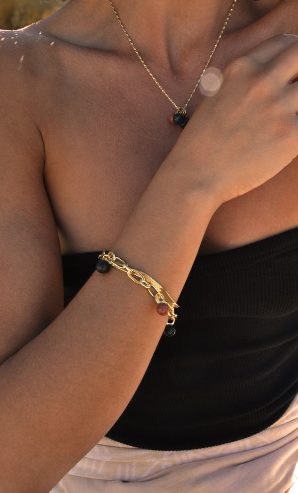 The Tunik Bauble Stone Charm Bracelet