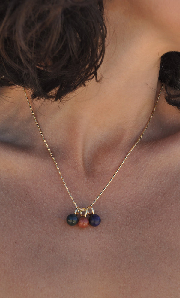 The Tunik Bauble Stone Charm Necklace