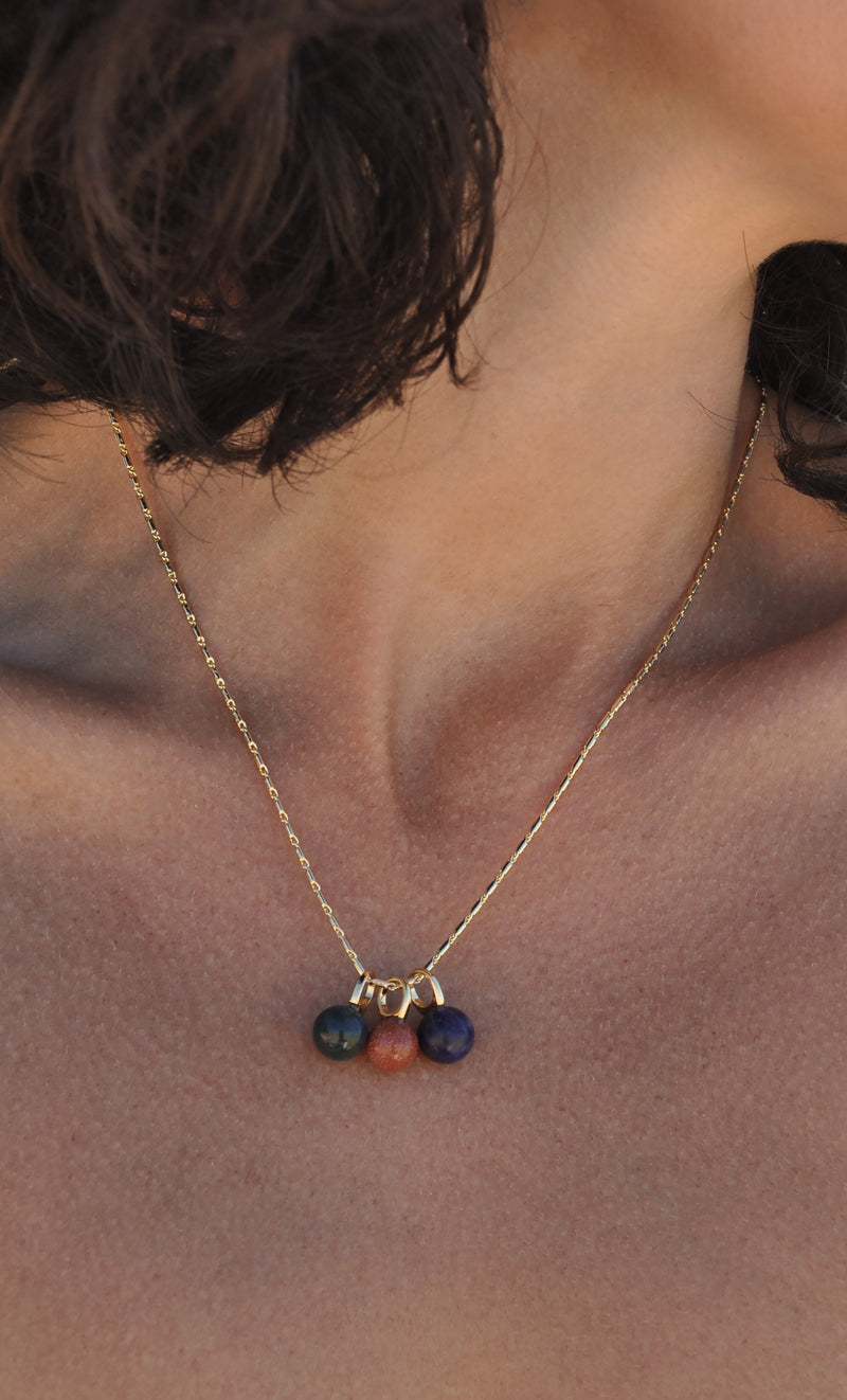 The Tunik Bauble Stone Charm Necklace