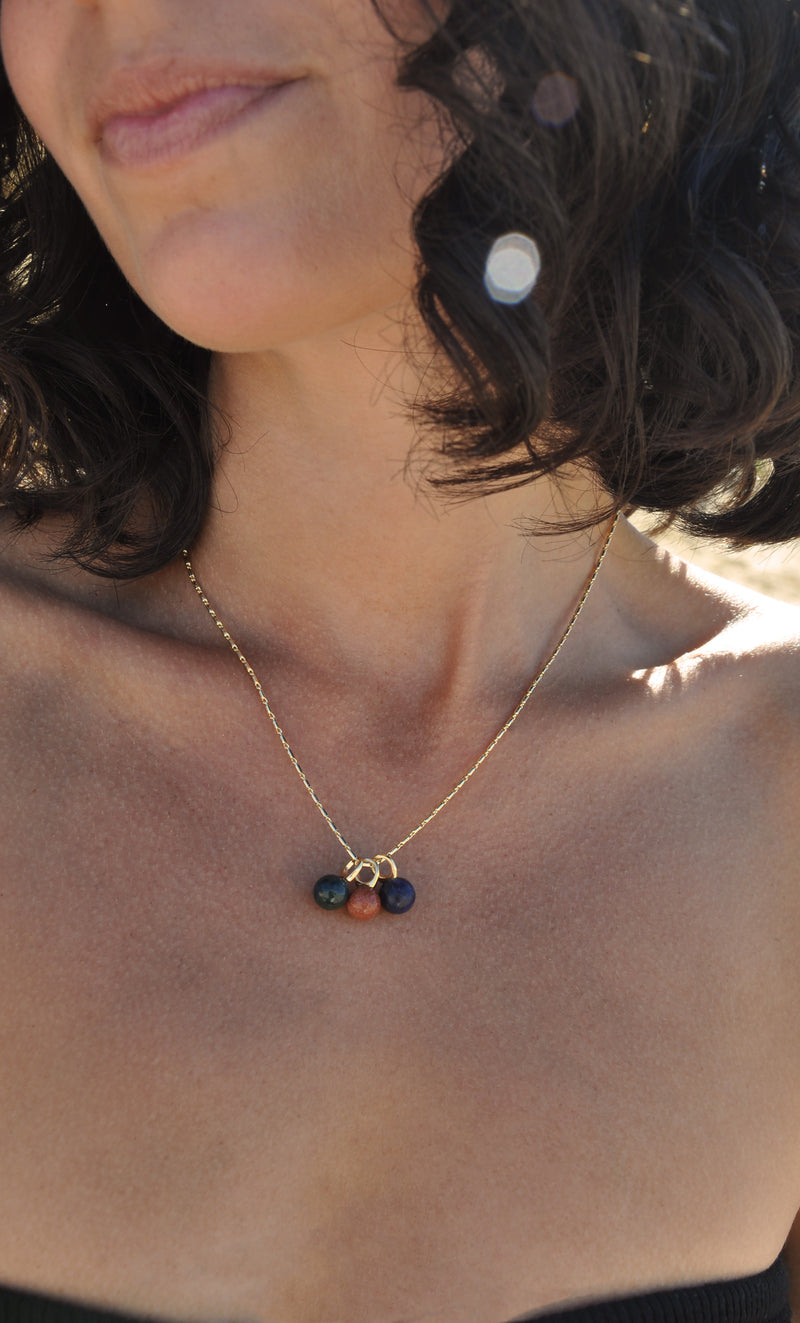 The Tunik Bauble Stone Charm Necklace