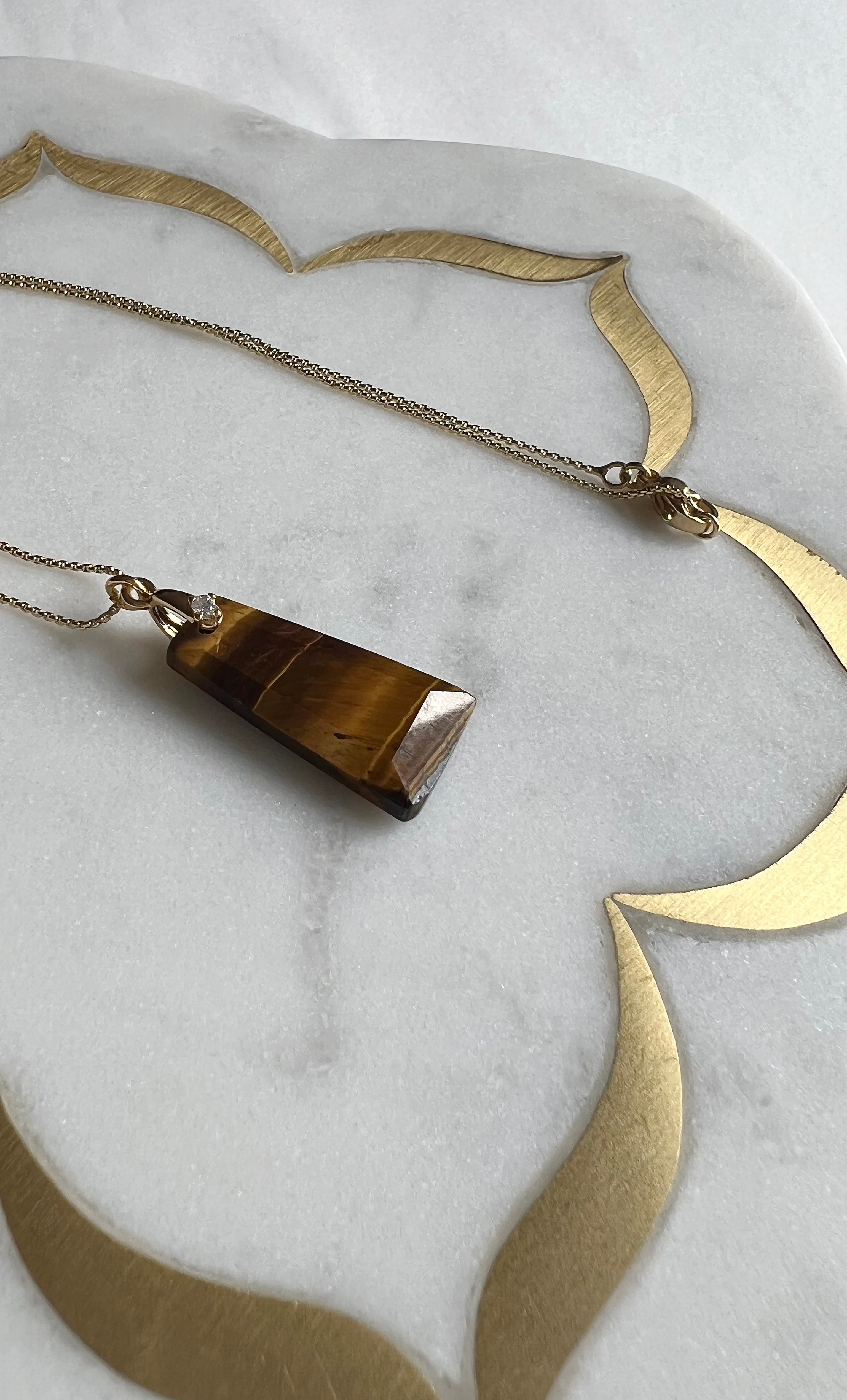 The Tunik Blessing Stone Necklace - Tigers Eye