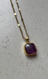 The Tunik Amethyst Crystal Charm Pendant Necklace