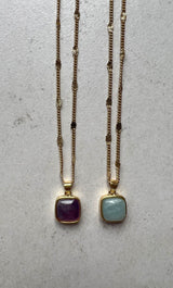 The Tunik Amethyst Crystal Charm Pendant Necklace