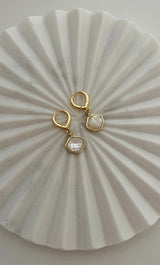 The Tunik Flora Pearl Shell Charm Earrings