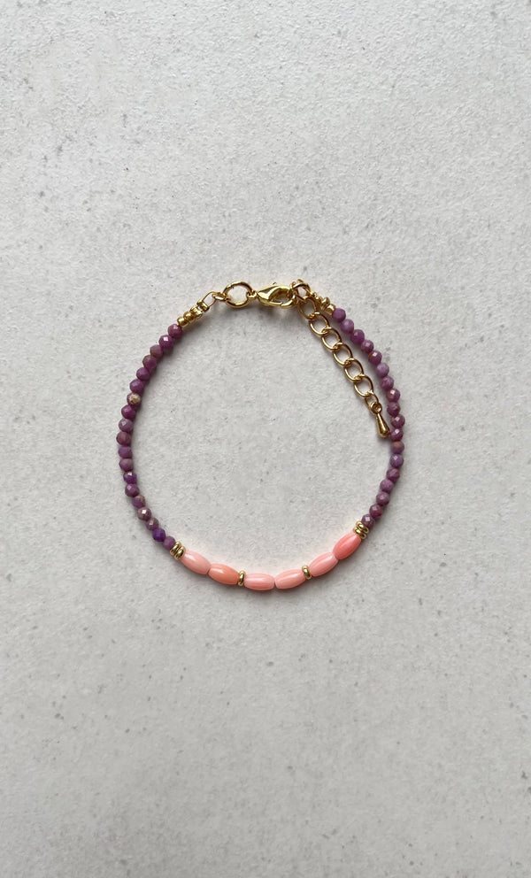 The Tunik Madre Coral & Lepidolite Bracelet