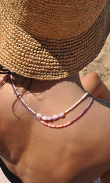 The Tunik Madre Coral & Lepidolite Necklace