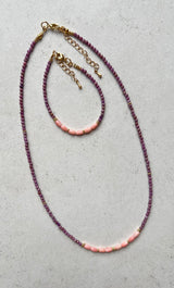 The Tunik Madre Coral & Lepidolite Necklace