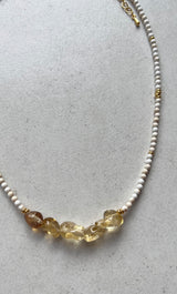 The Tunik Salacia 5 Stone Citrine Necklace